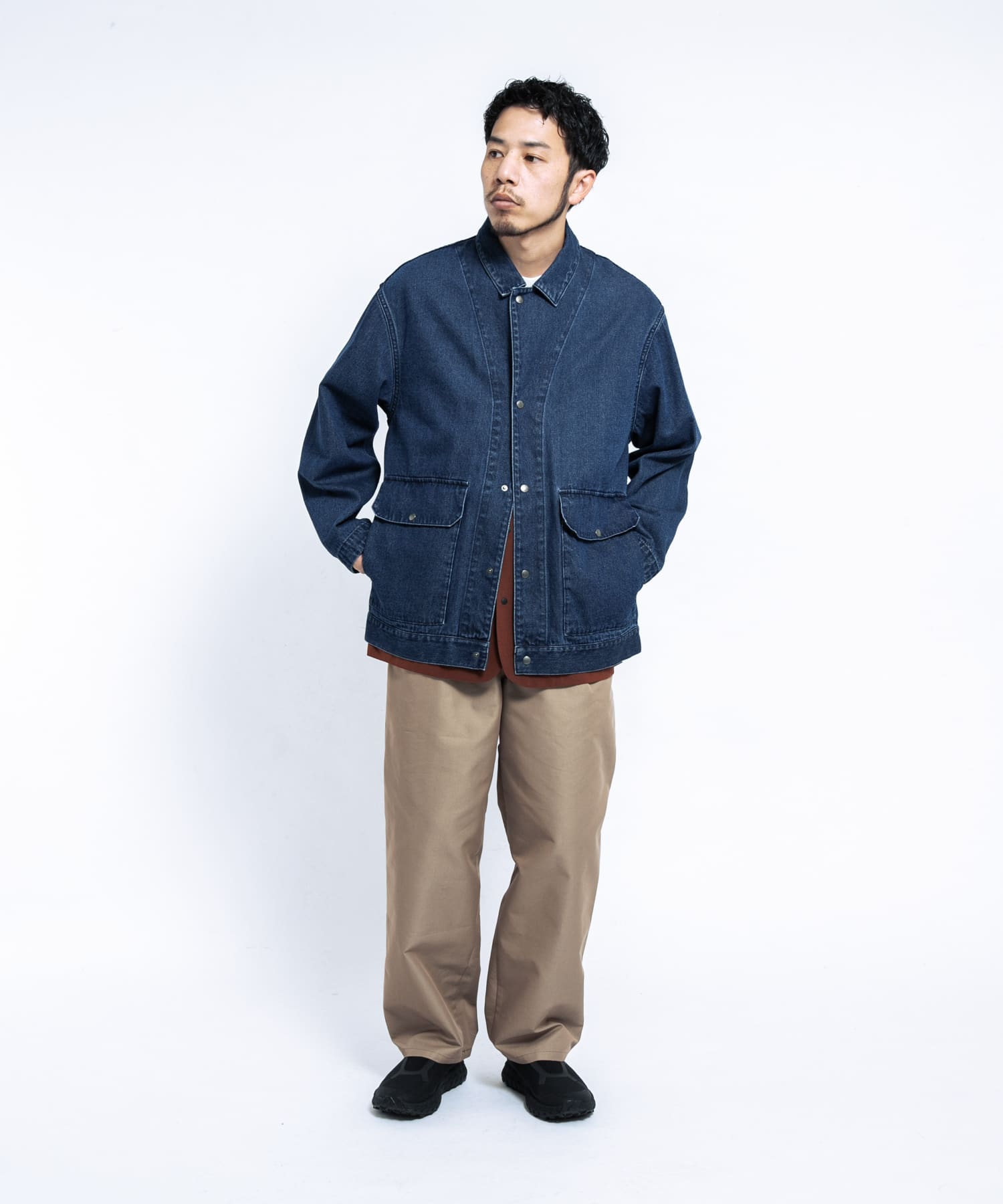 デニムカバーオール ブルー L