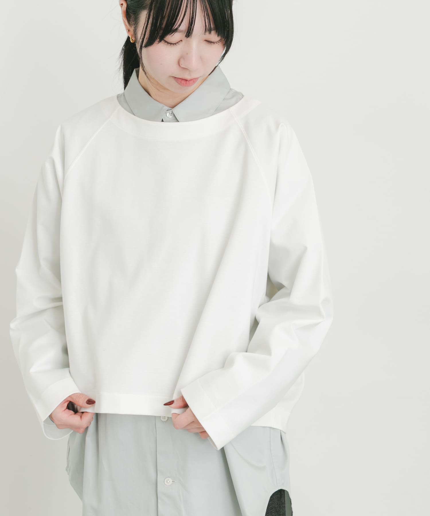 シルケットコットンロングスリーブTシャツ