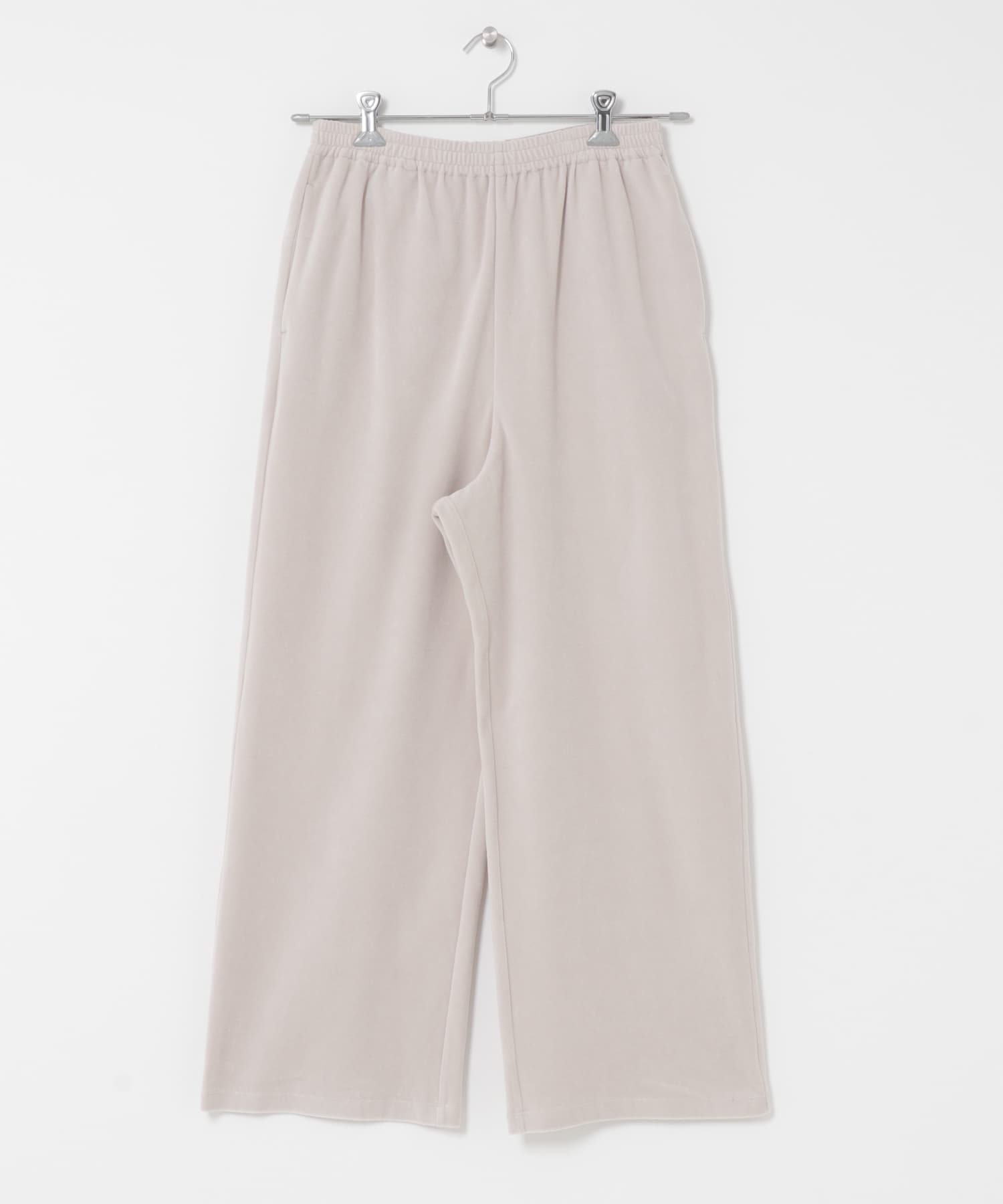 コンパクトベロアイージーパンツ ベージュ One