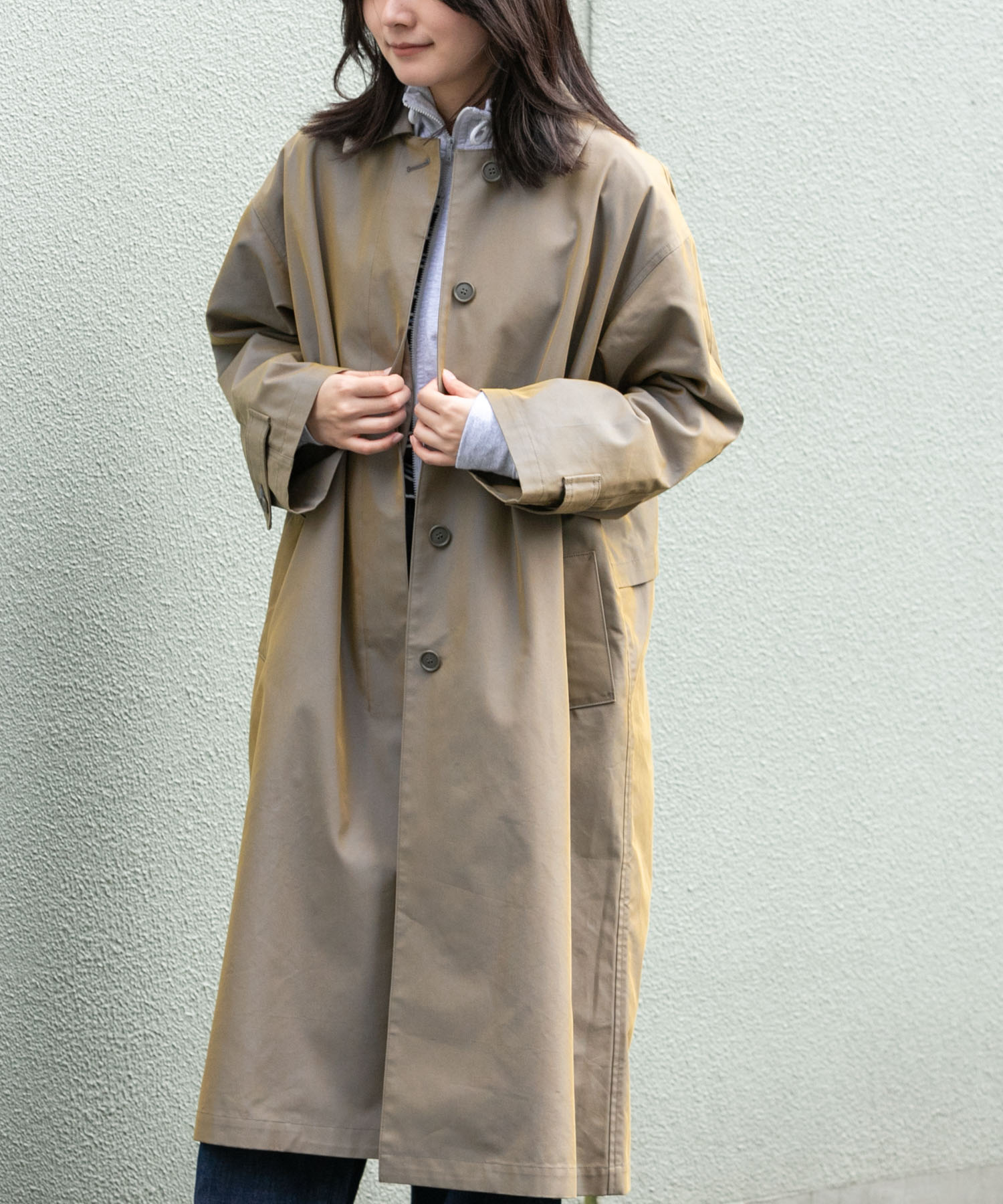 T/Cツイルステンカラーコート