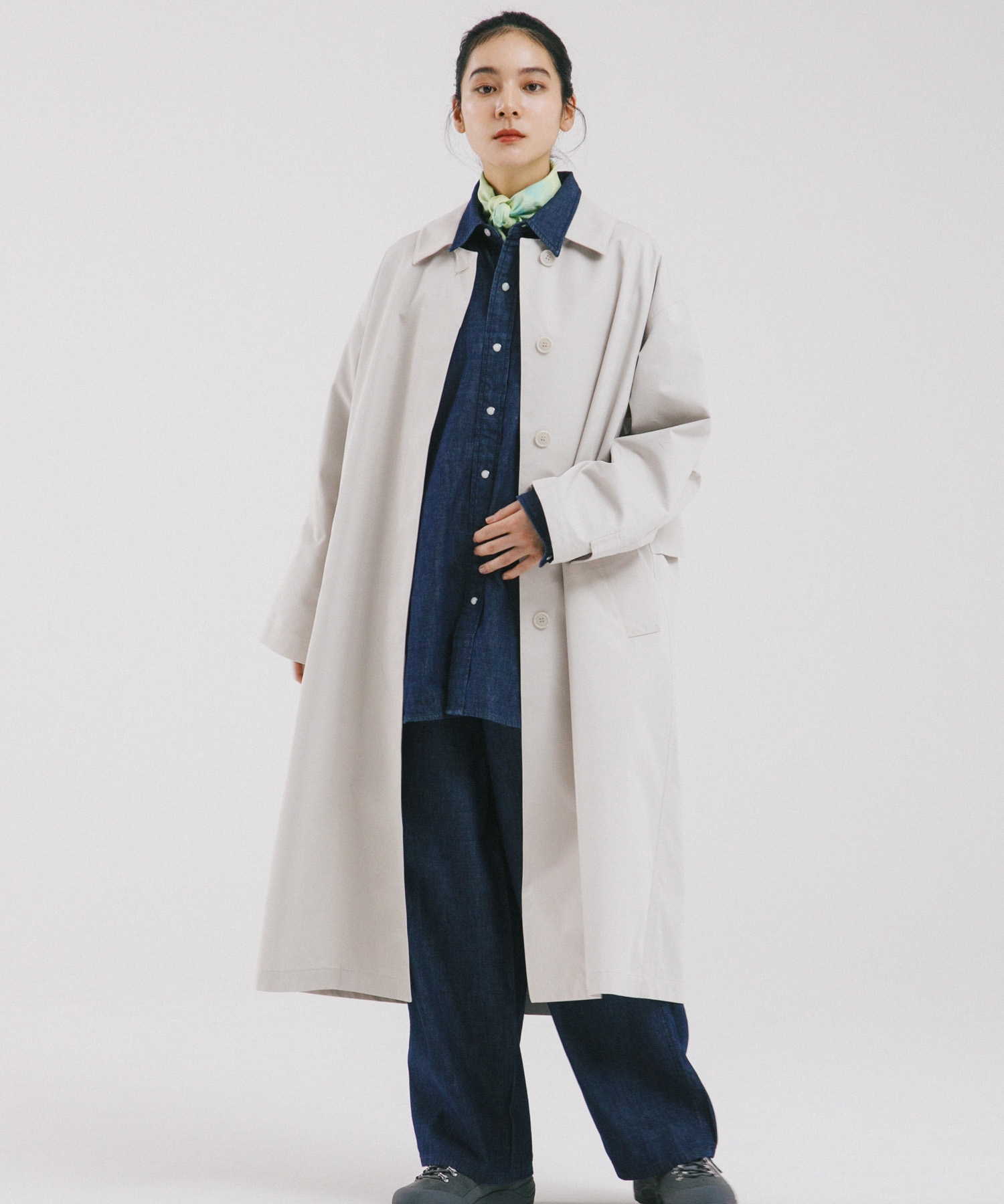 T/Cツイルステンカラーコート