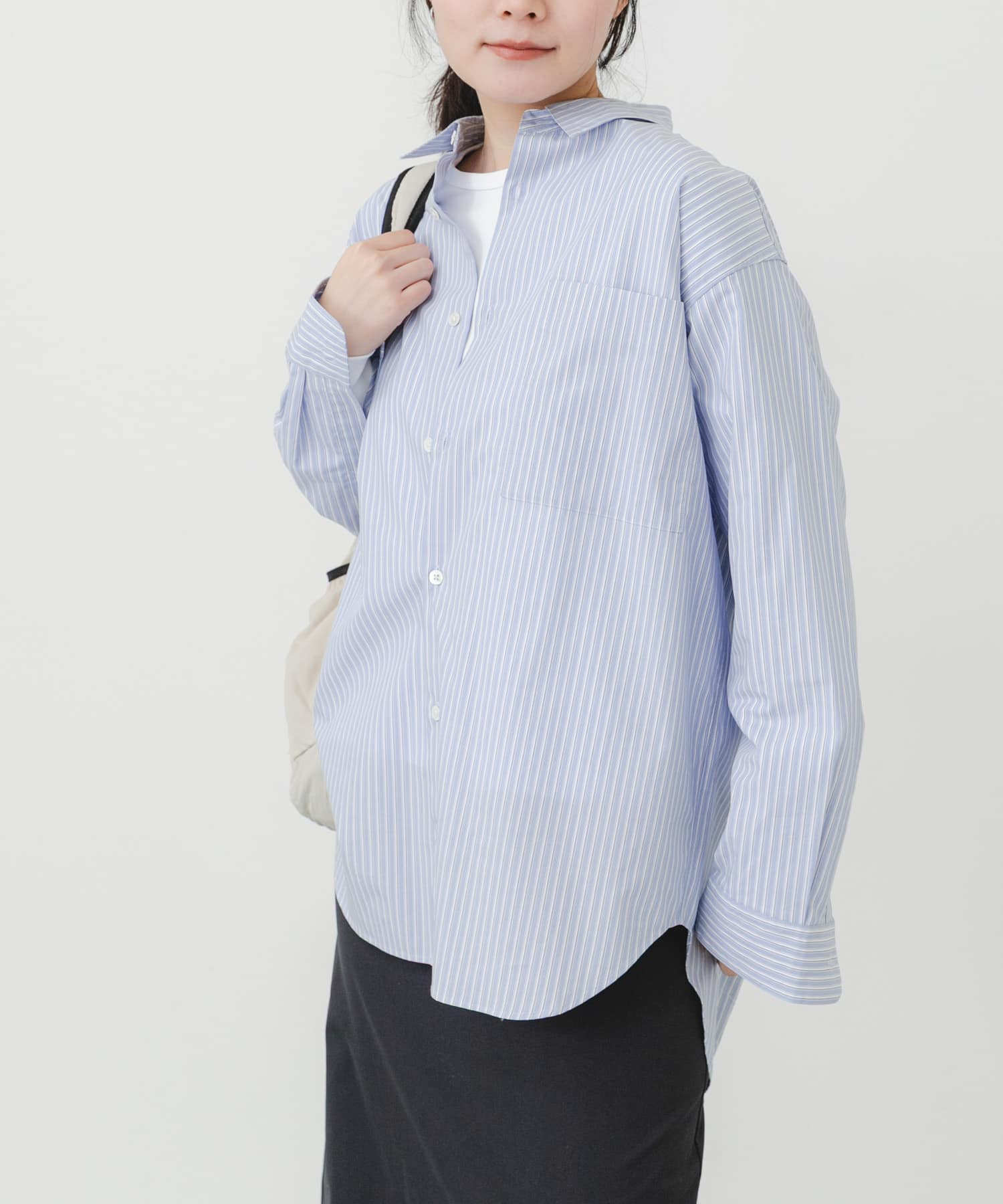 cotton crispシャツ