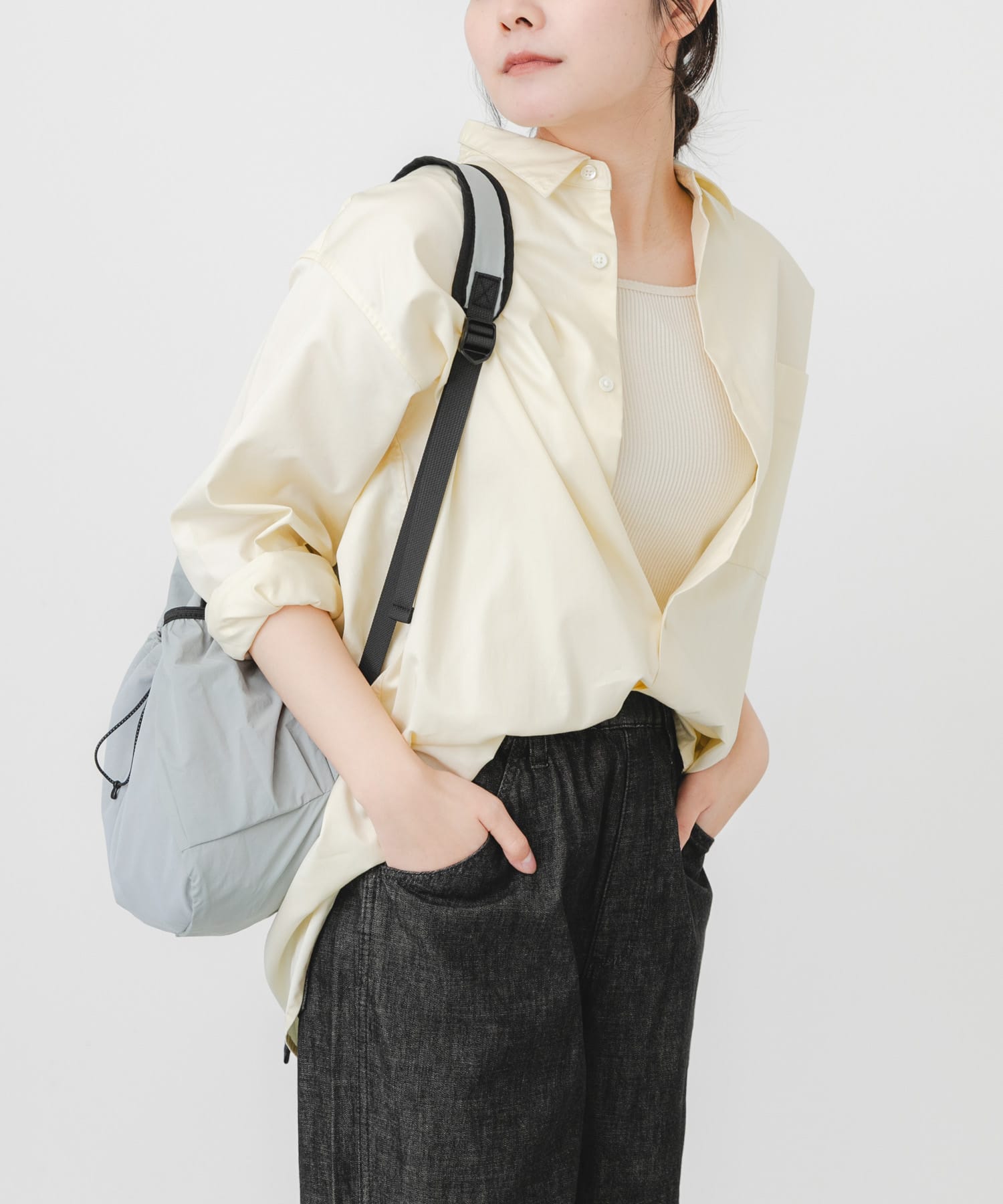 cotton crispシャツ