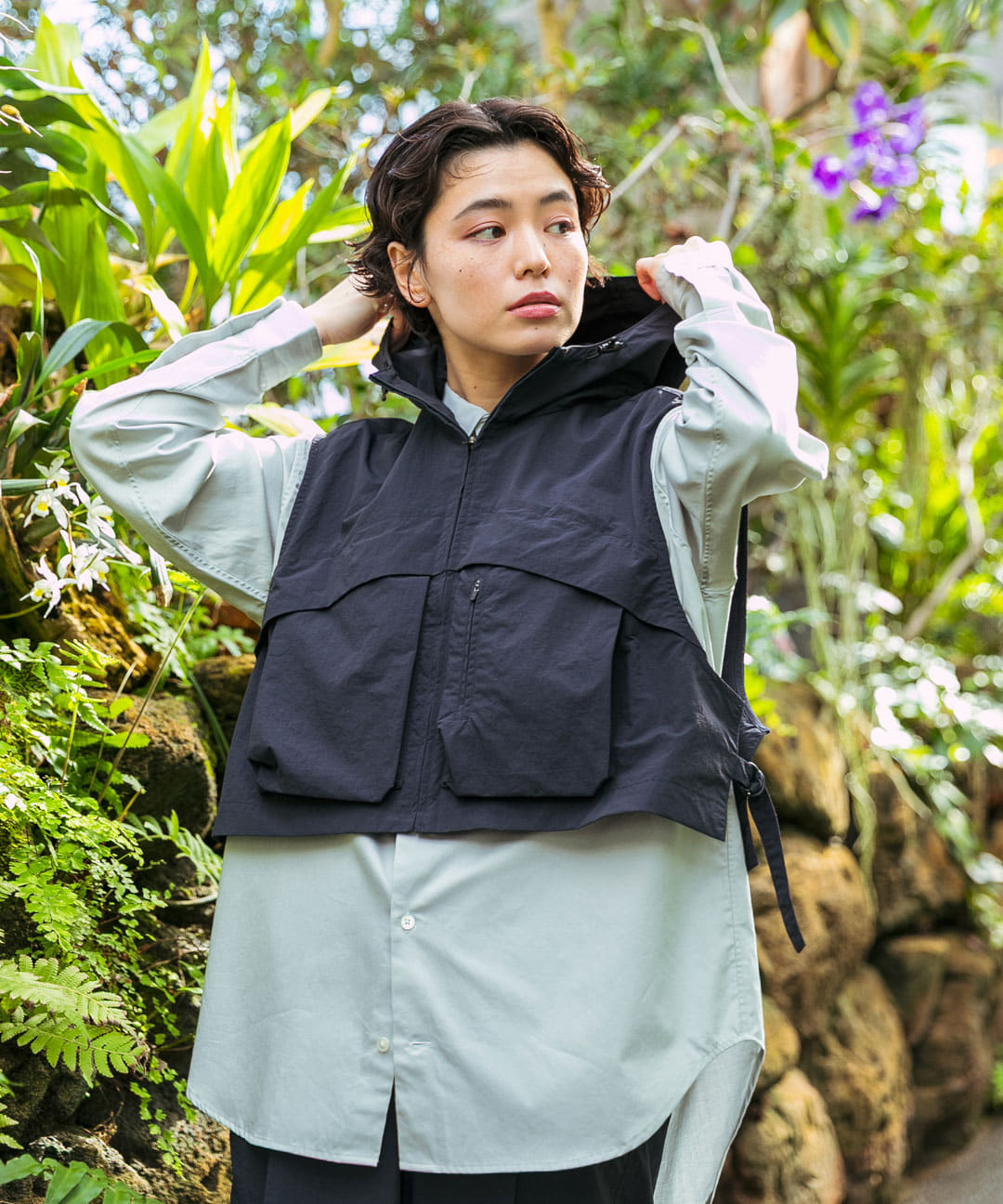 『URTECH』ナイロンタッサー ベスト