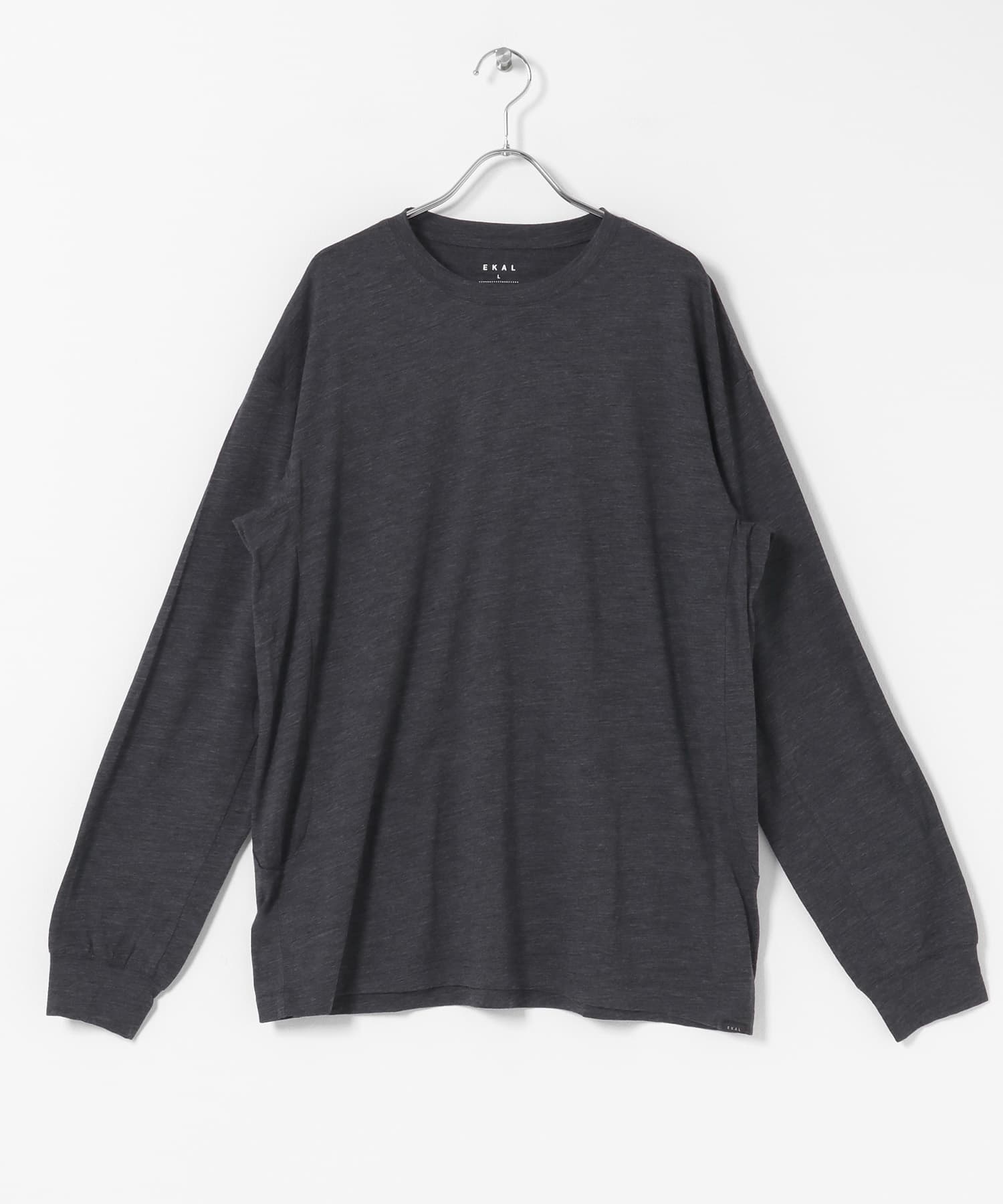 MERINO WOOL LONG-SLEEVE T-SHIRTS(M ブラック): トップス｜URBAN
