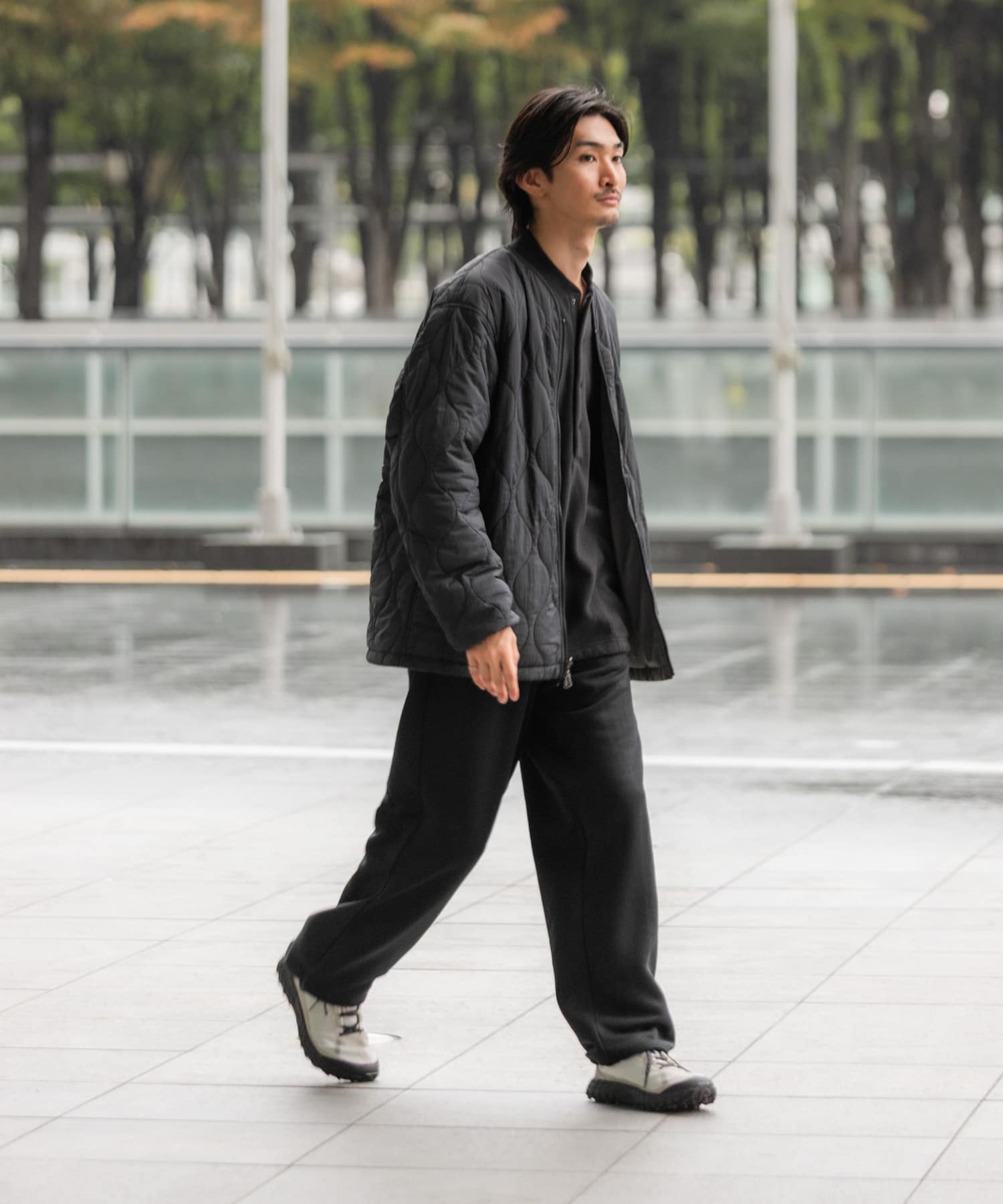 『UR TECH』ナイロンタッサーブルゾン レイクウッド L