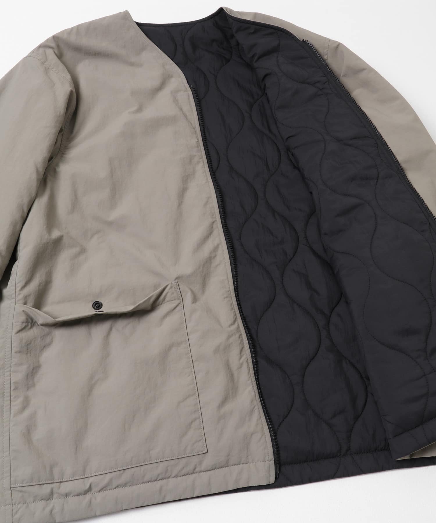 『UR TECH』ナイロンタッサーブルゾン ストーンベージュ M