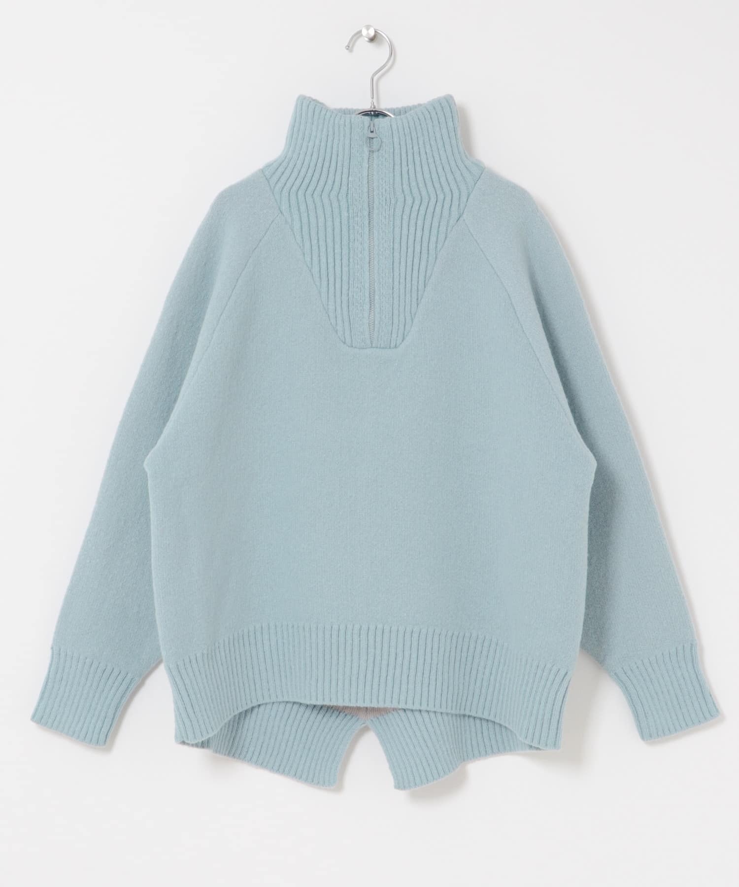 プレーティングハーフジップニットプルオーバー(one ブルー): トップス