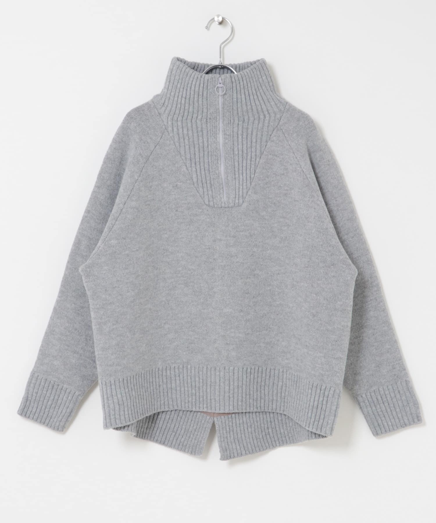 プレーティングハーフジップニットプルオーバー(one ブルー): トップス