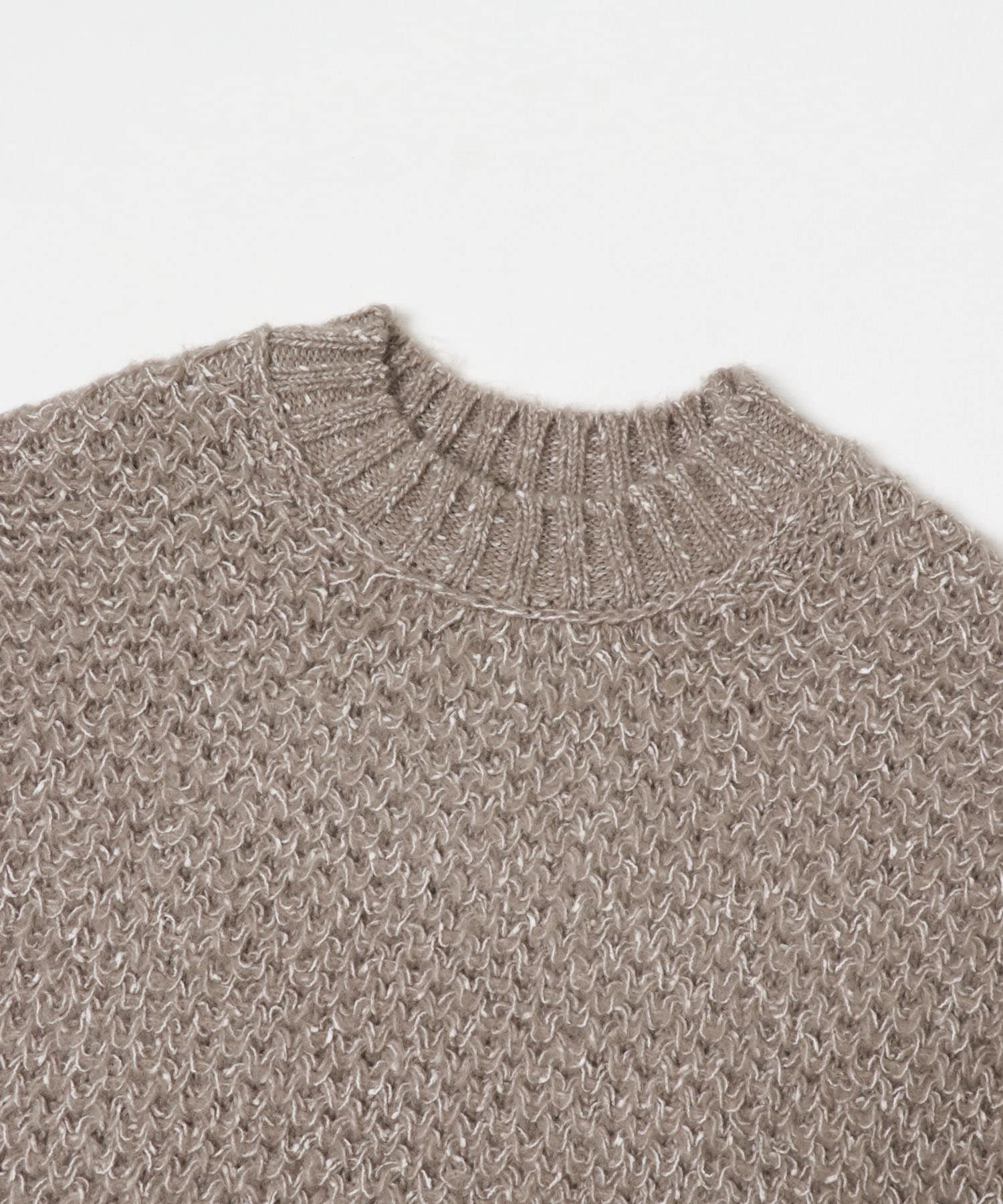 ネップMIXクルーニット グレージュ One