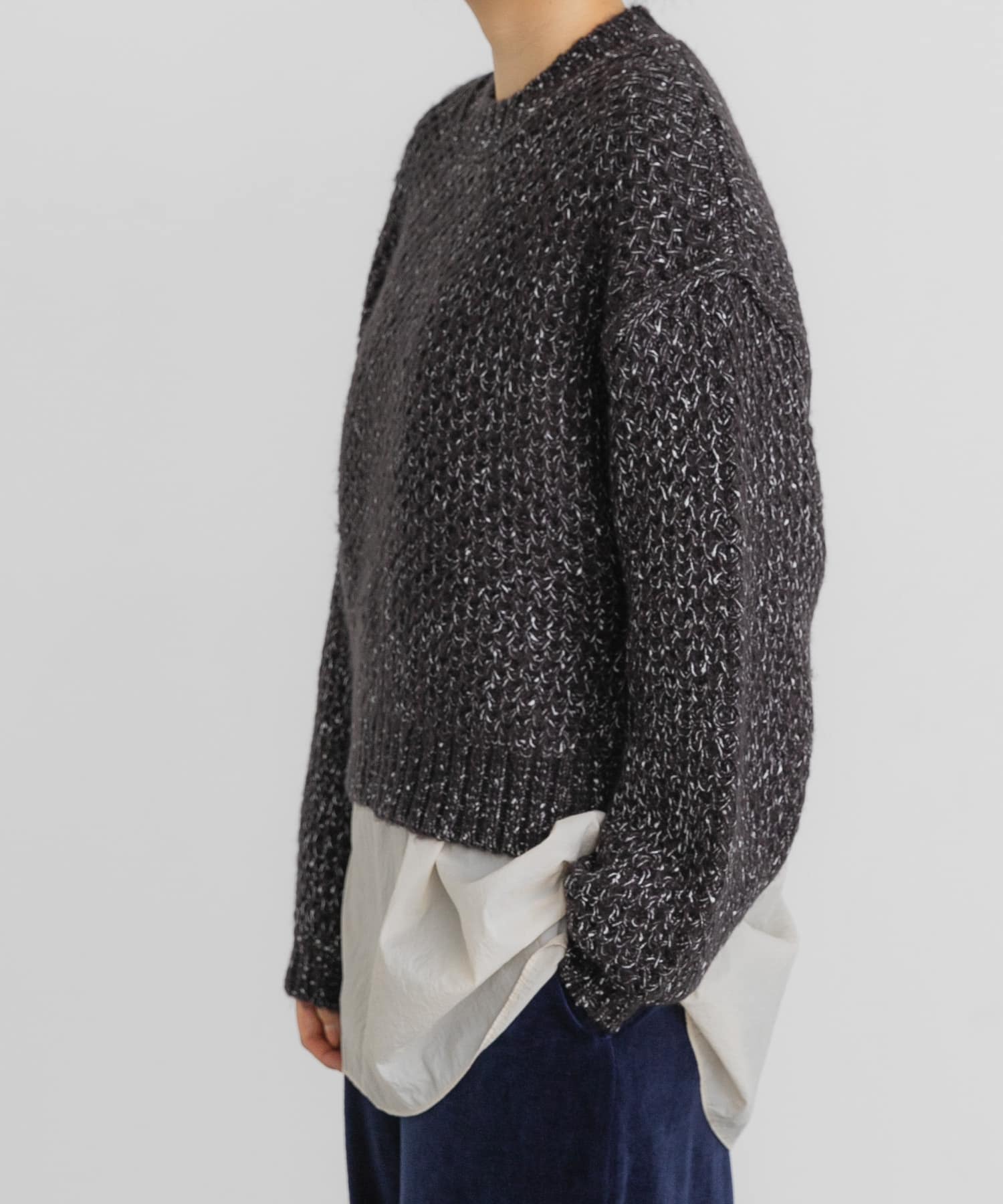 ネップMIXクルーニット