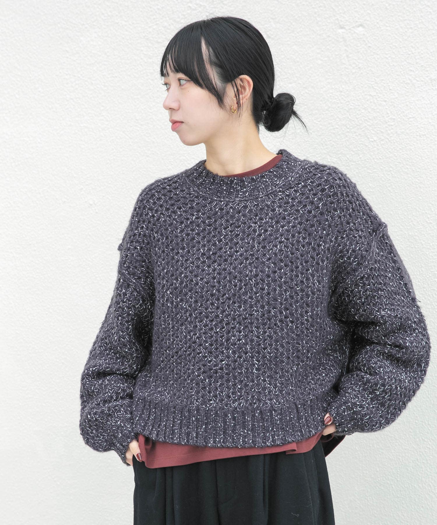 ネップMIXクルーニット