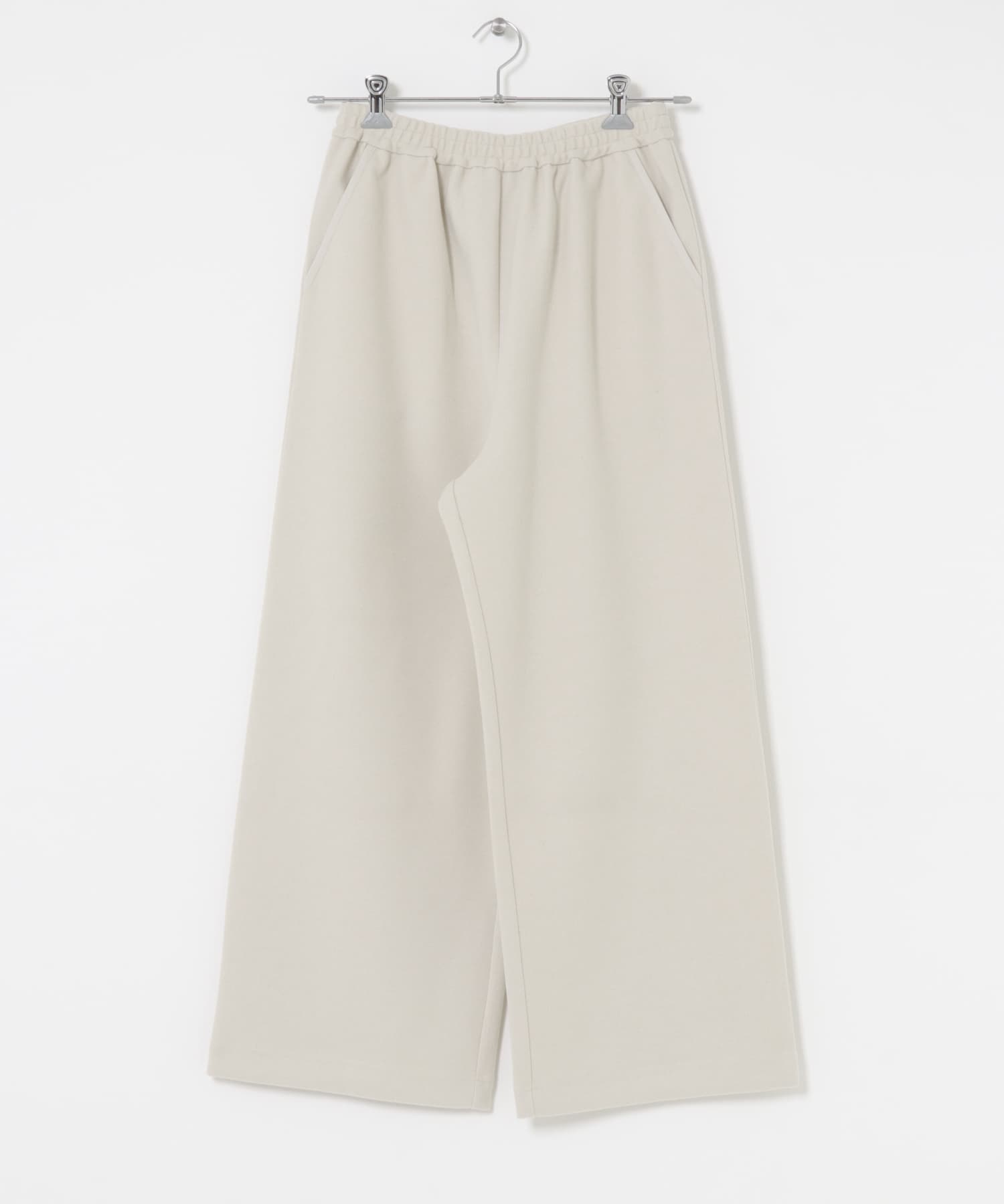 ウォームドジャージワイドパンツ アイボリー one