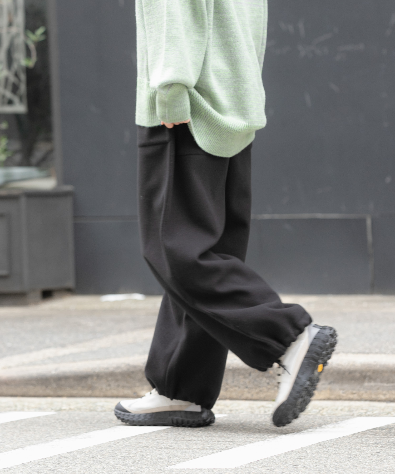 ウォームドジャージワイドパンツ