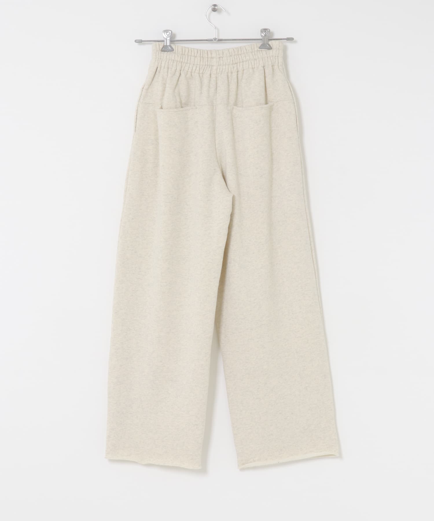 ボタニルプライム裏起毛タックパンツ シロ杢 one