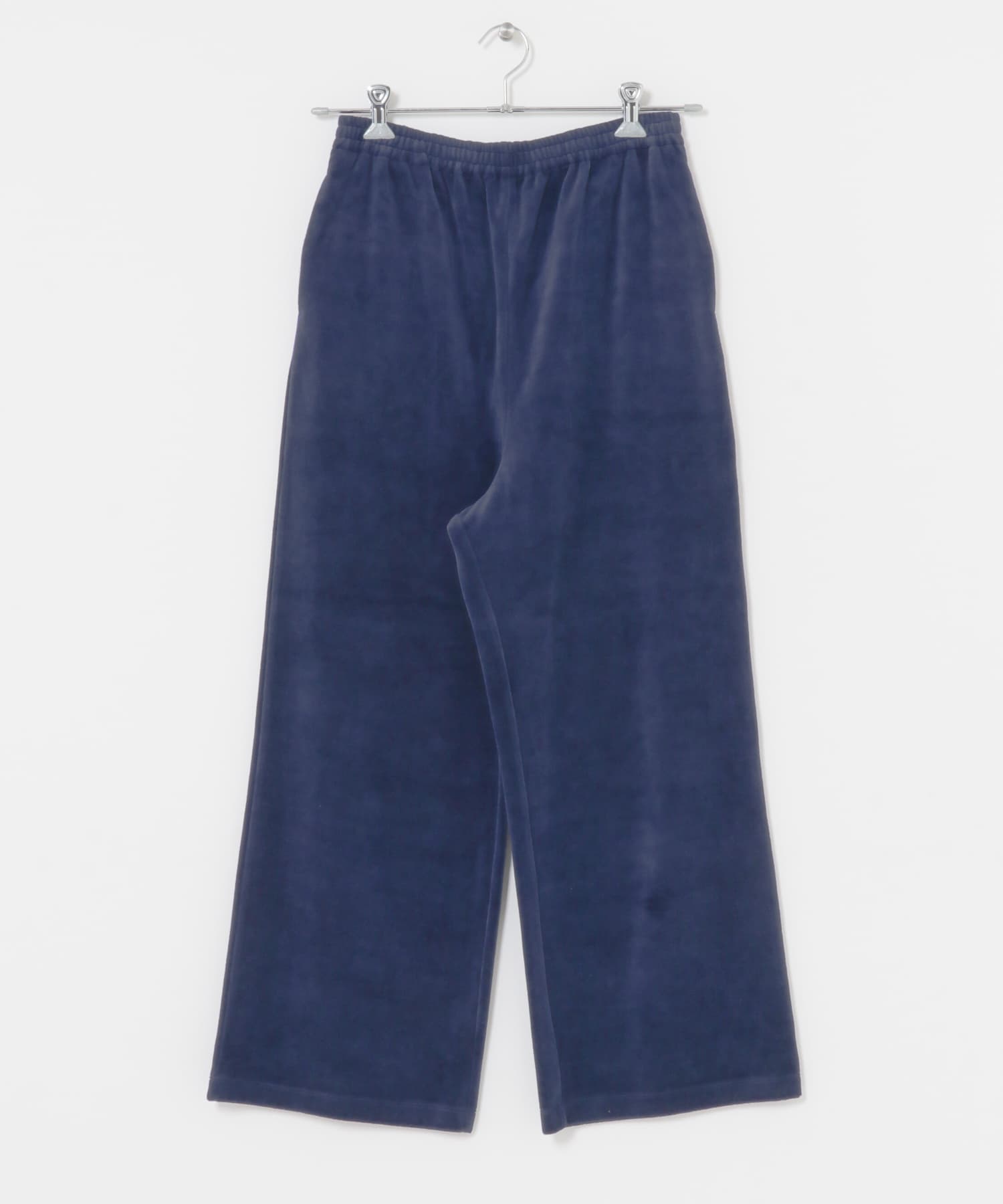 ベロアストレートパンツ ネイビー One