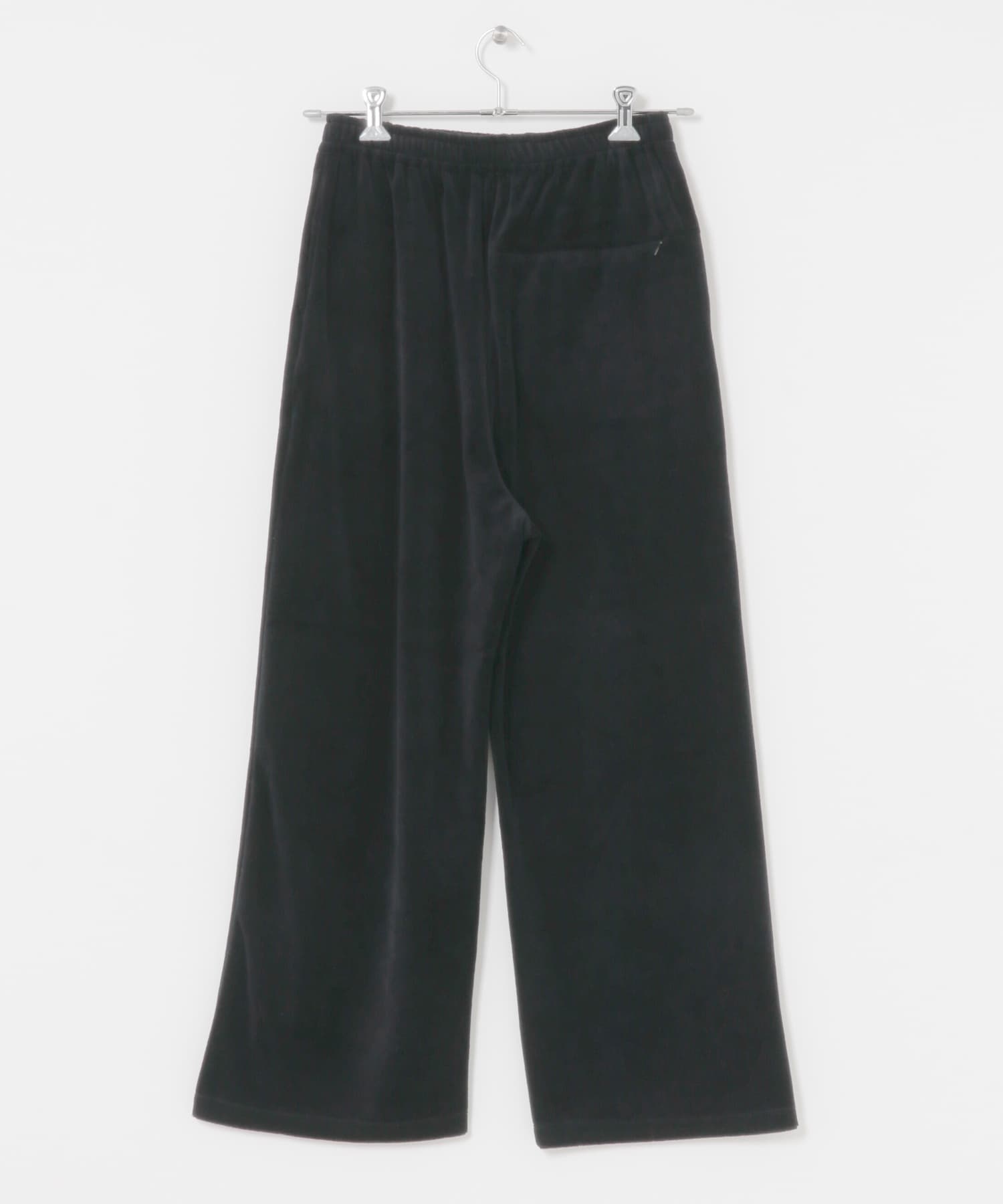 ベロアストレートパンツ ブラック One
