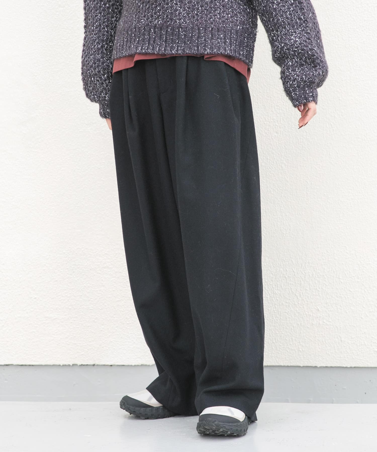 ウールツィードパンツ