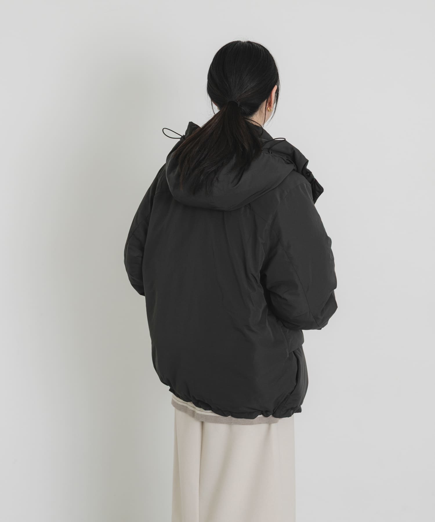 『UR TECH』中綿フードジャケット チャコール one