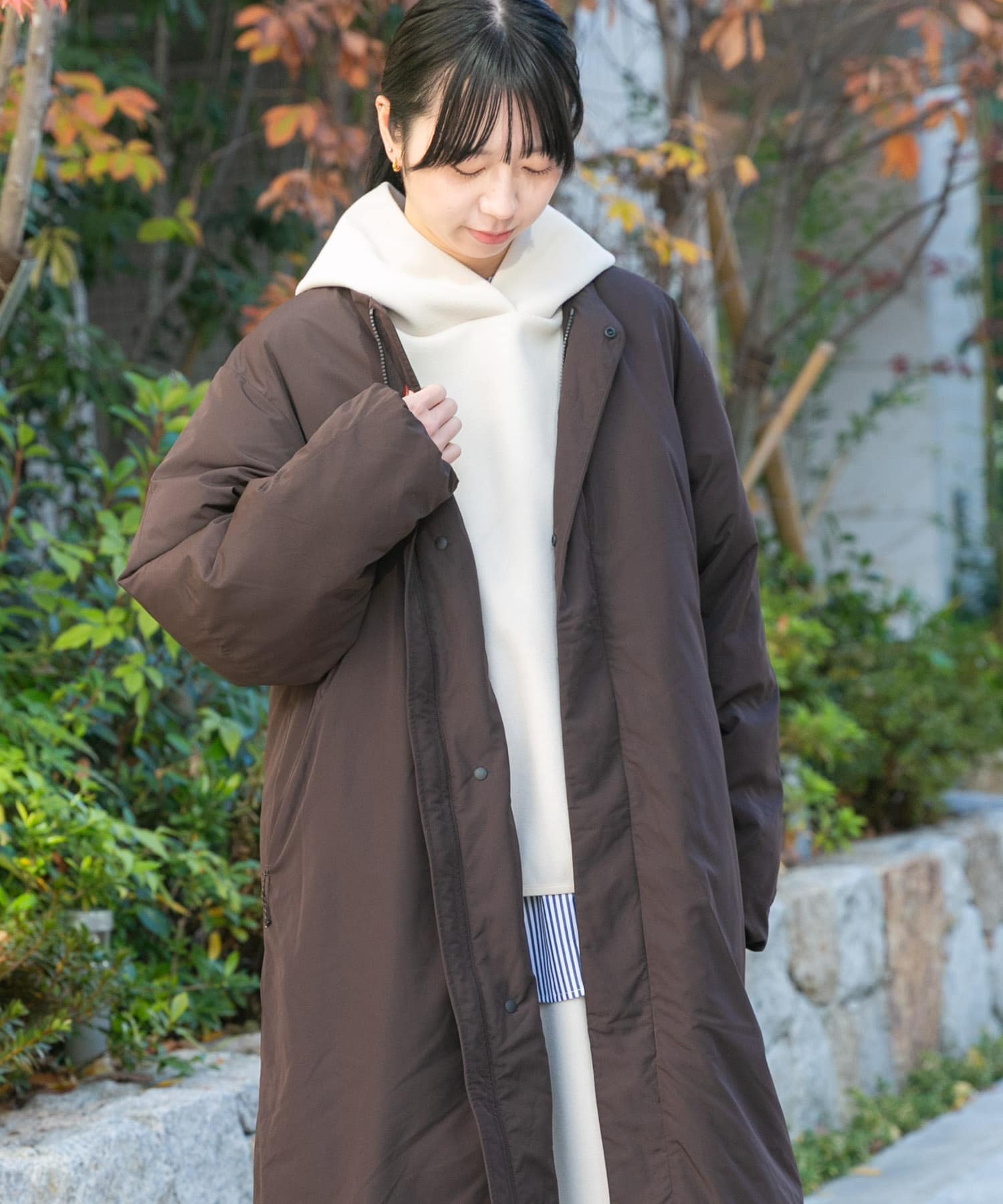 UR TECH』中綿 ノーカラーコート(one モカ): アウター｜URBAN RESEARCH