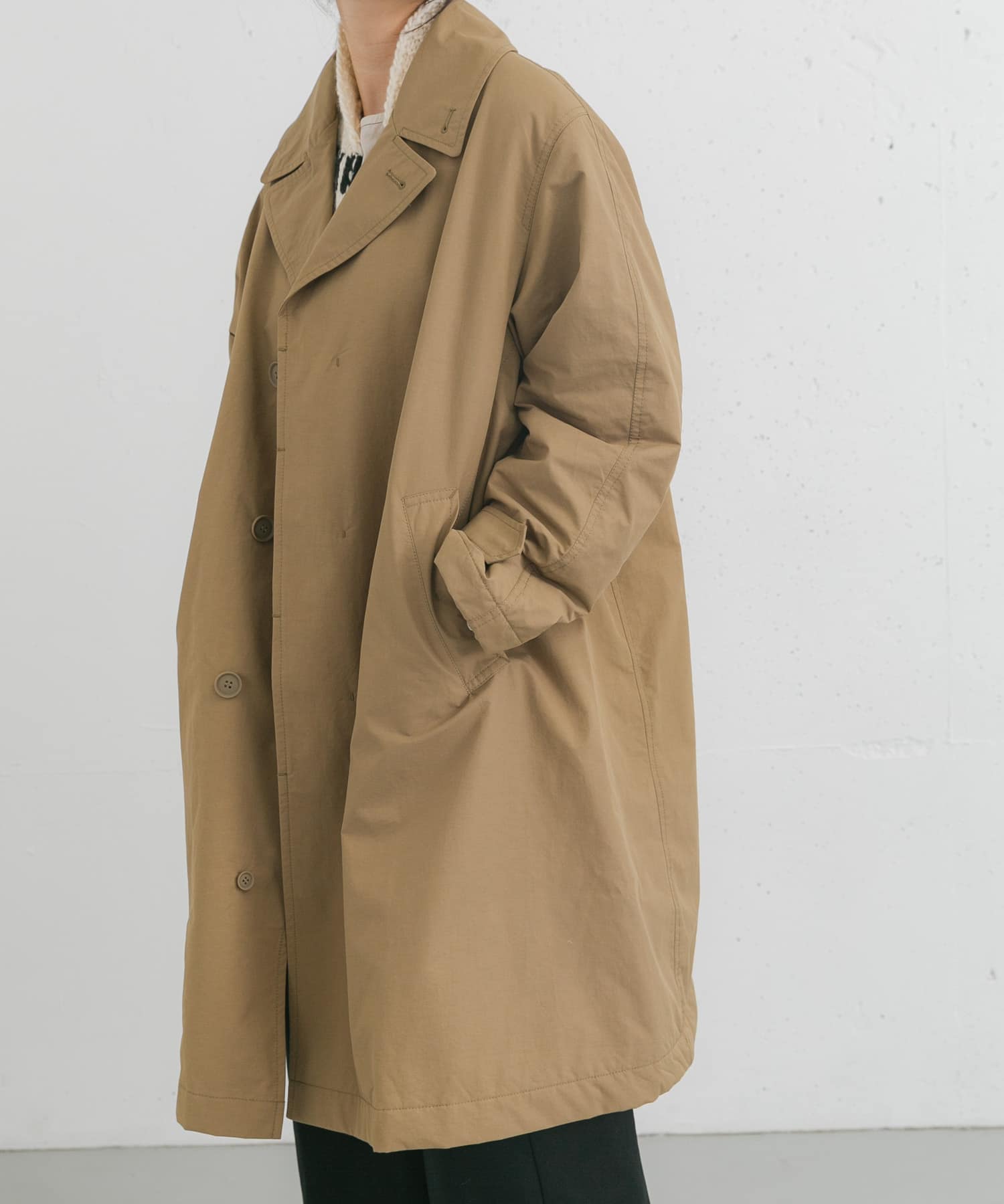 撥水中綿ステンカラーコート