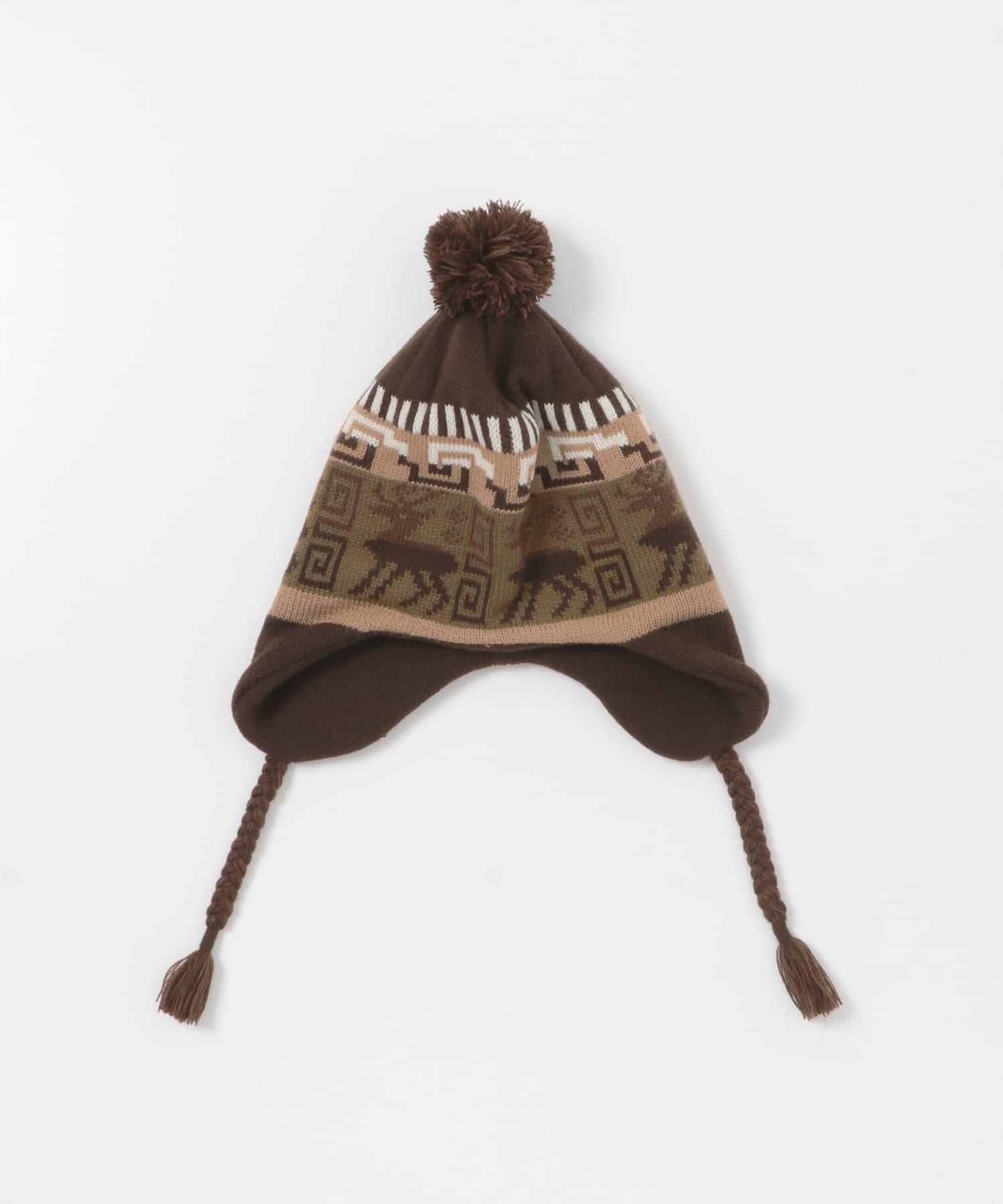 ear flap beanie ブラウン one
