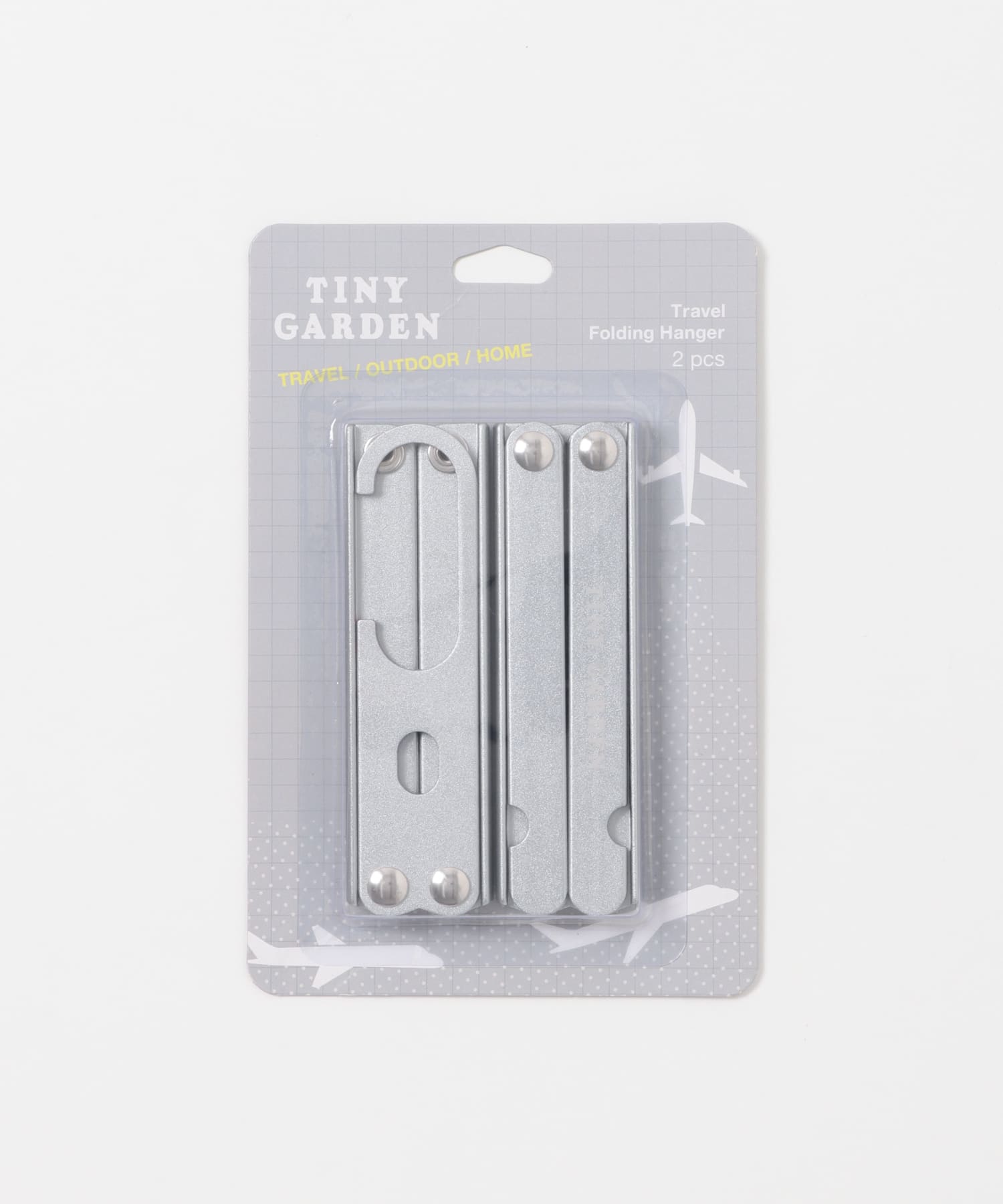 TINY GARDEN PRODUCTS　トラベルフォールディングハンガー 2pcs GRAY One