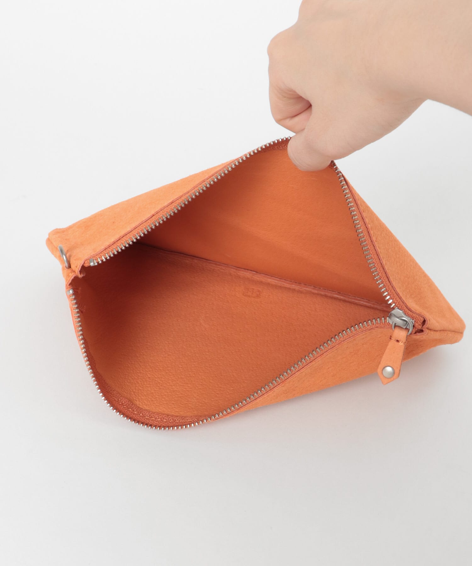 HOBO　UTILITY CASE L PIG SUEDE ORANGE one