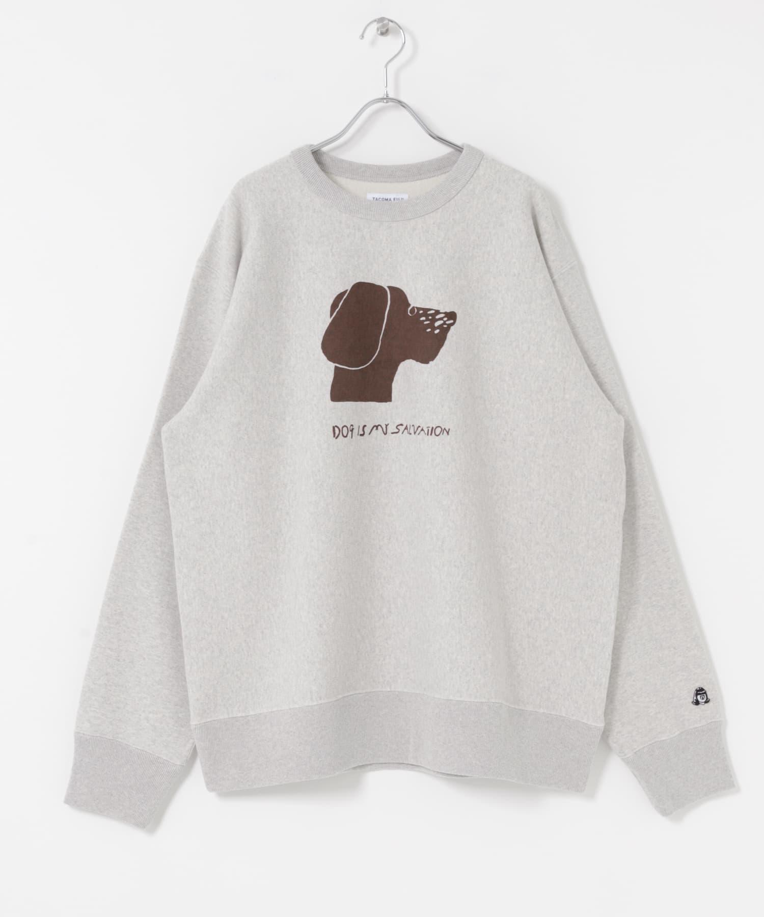 【美品】タコマフジレコード ART SCIENCE スウェット Mサイズ グレー TACOMA FUJI RECORDS DOG IS MY SALVATION SWEATSHIRTS(M OATMEAL