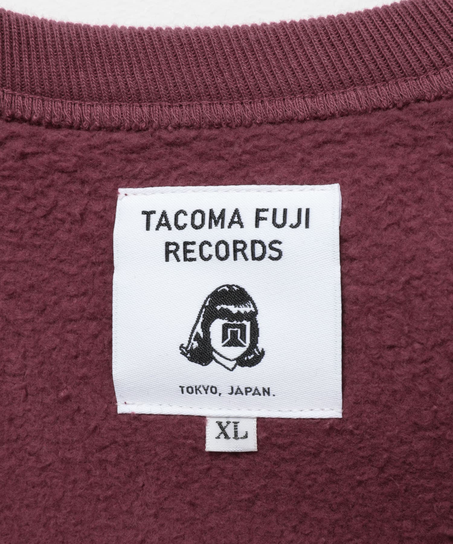 TACOMA FUJI RECORDS BEER BUTT CHICKEN SWEATSHIRTS(M BURGUNDY
