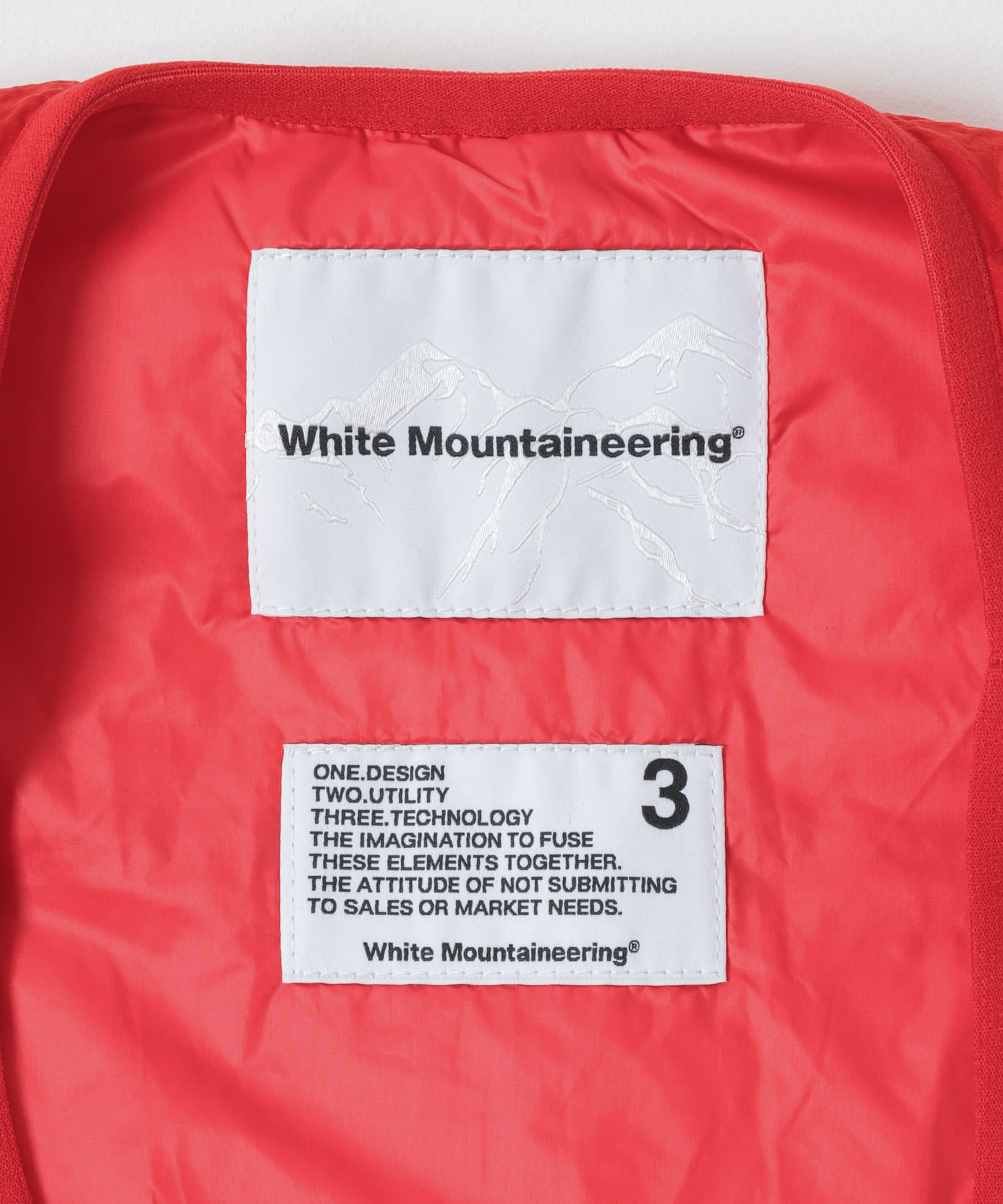 WHITE MOUNTAINEERING　QUILTING DOWN VEST RED 3