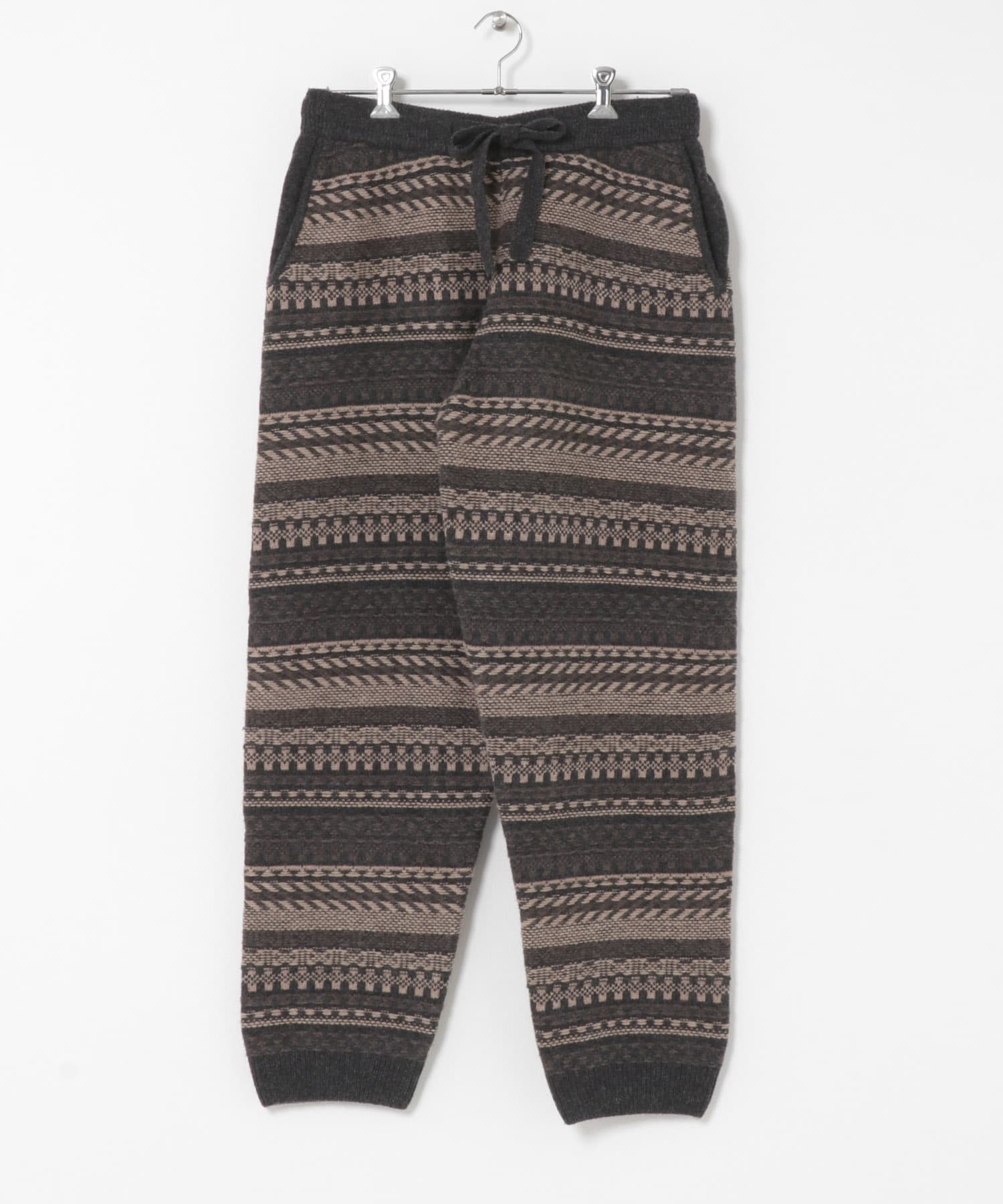 White Mountaineering　FAIR ISLE ZIP KNIT PANTS
