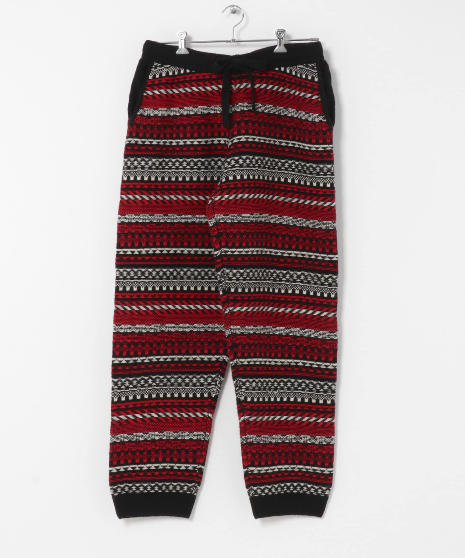 White Mountaineering　FAIR ISLE ZIP KNIT PANTS