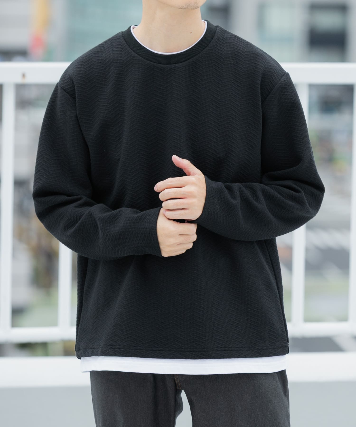 フェイクレイヤードジオメジャカードTOPS