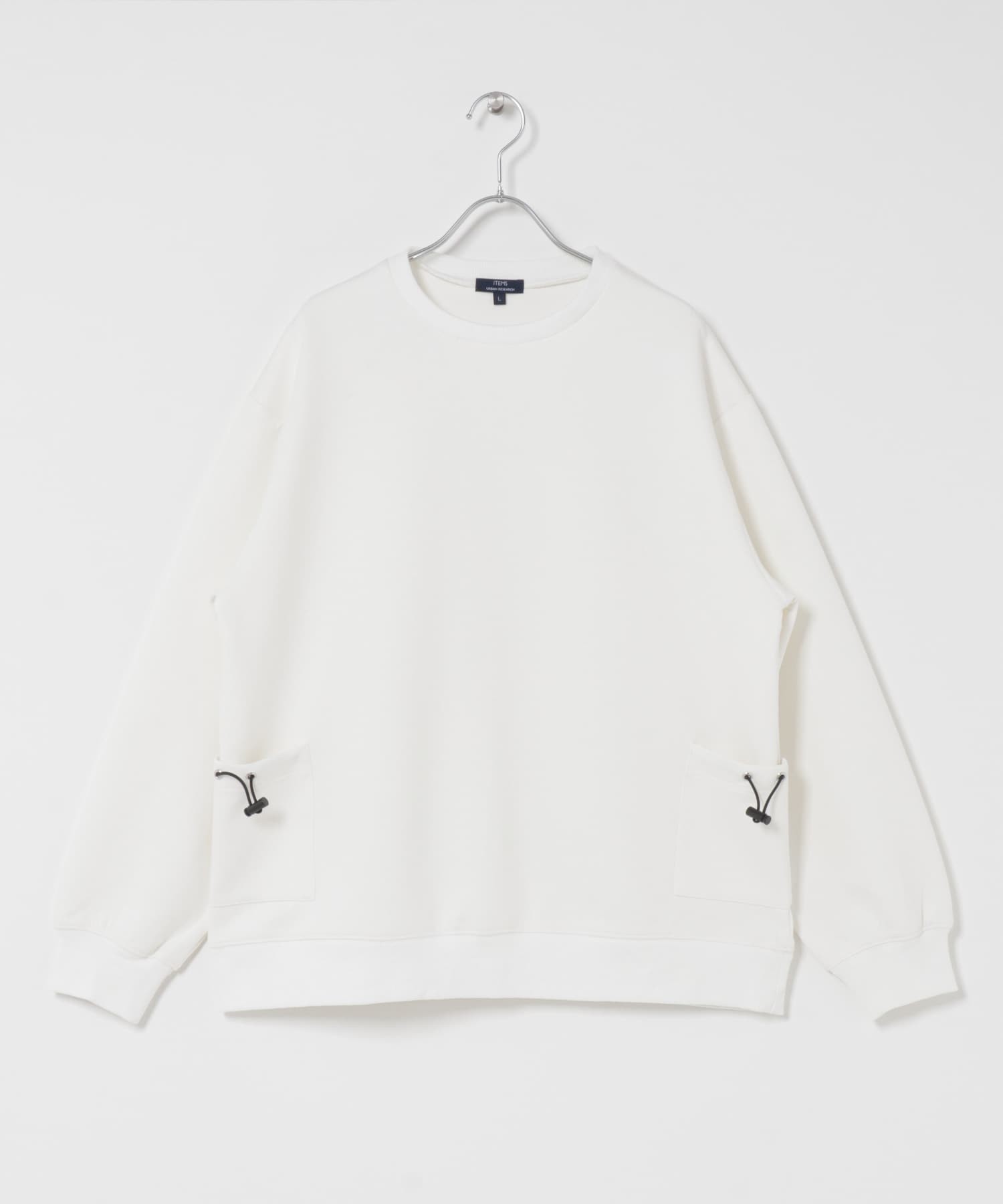 サイドストレージダンボールプルオーバー WHT M
