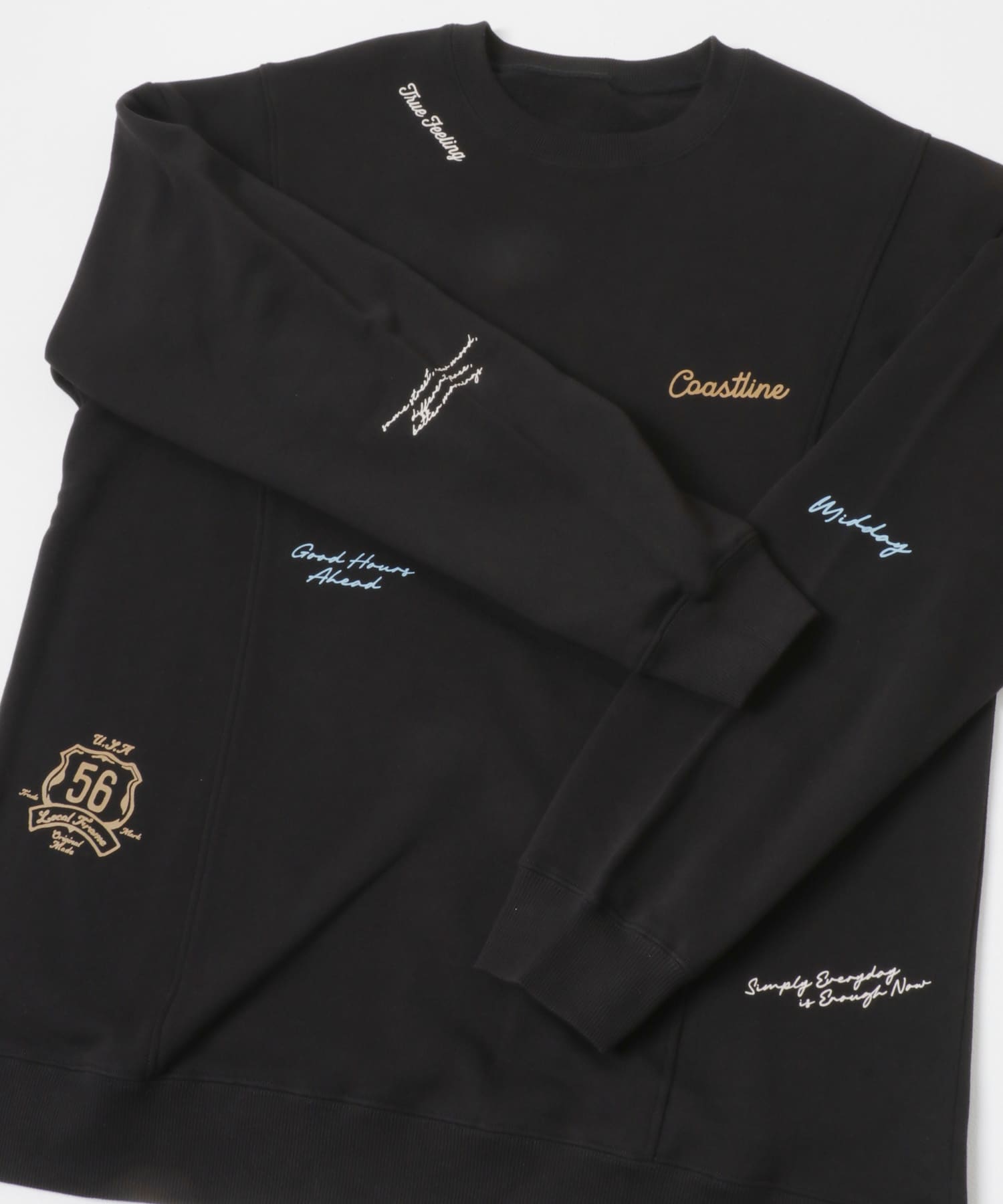 ランダムプリント スウェットプルオーバー BLK M