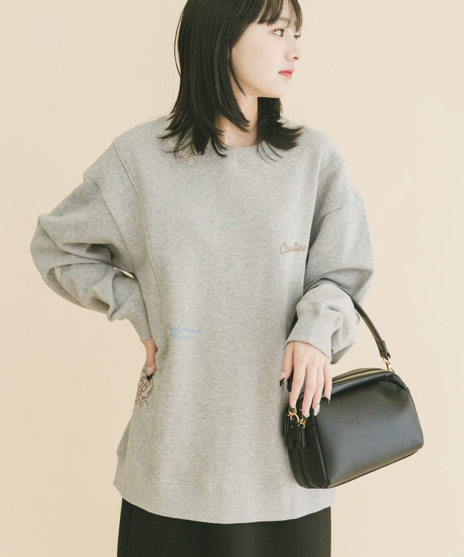 ランダムプリント スウェットプルオーバー