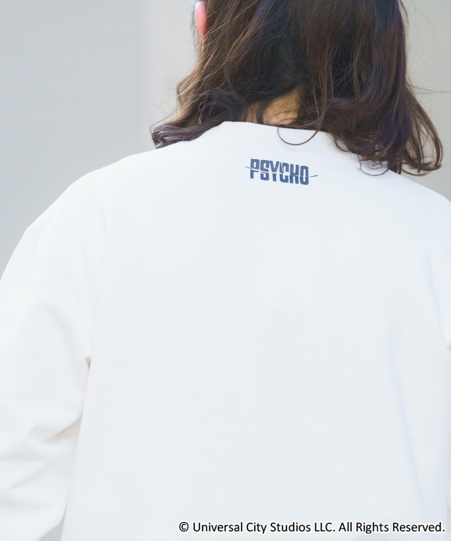 『別注』UNIVERSAL MOVIEスウェット PSYCHO WHT M