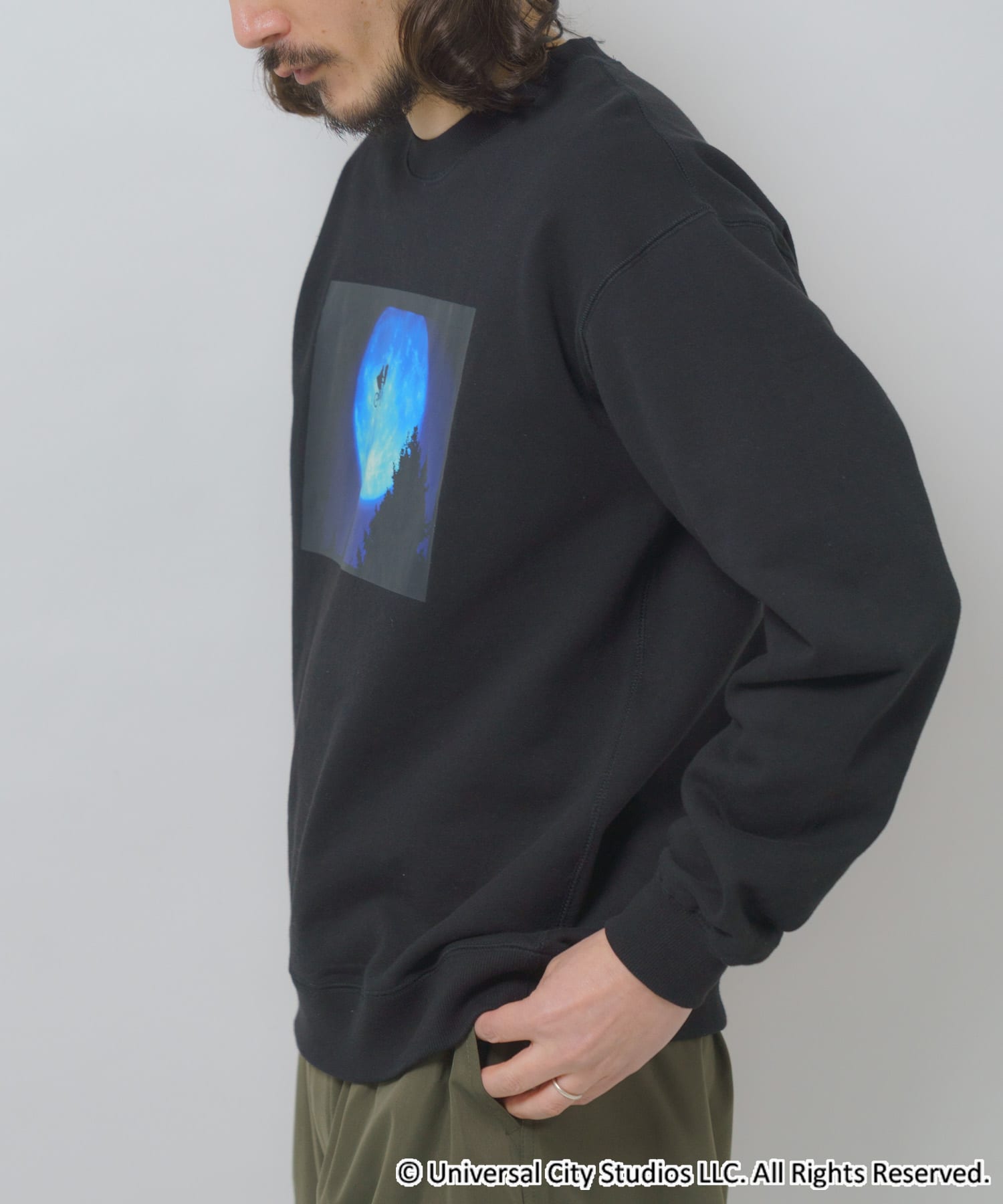 『別注』UNIVERSAL MOVIEスウェット ET BLK M