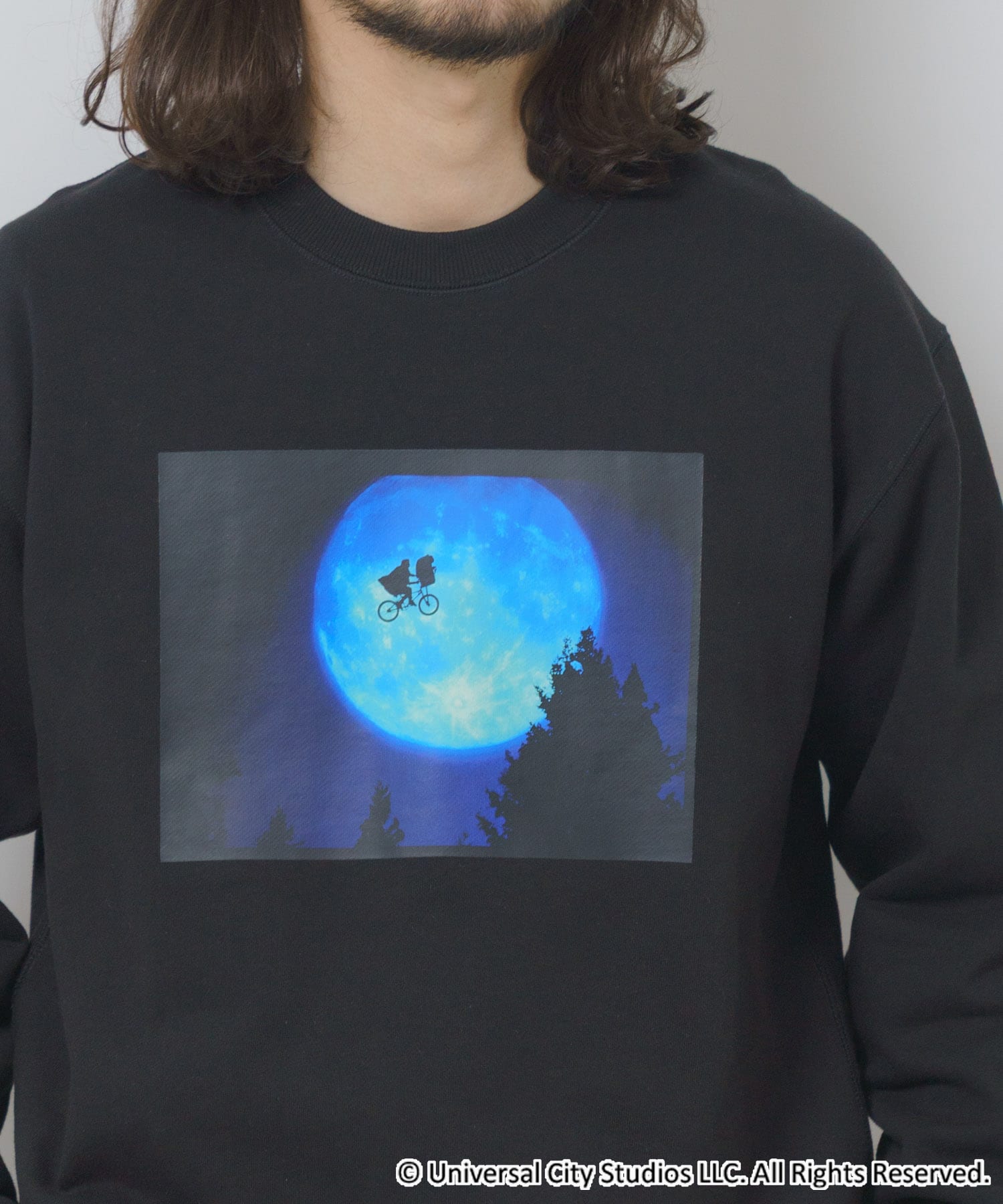 『別注』UNIVERSAL MOVIEスウェット ET BLK M