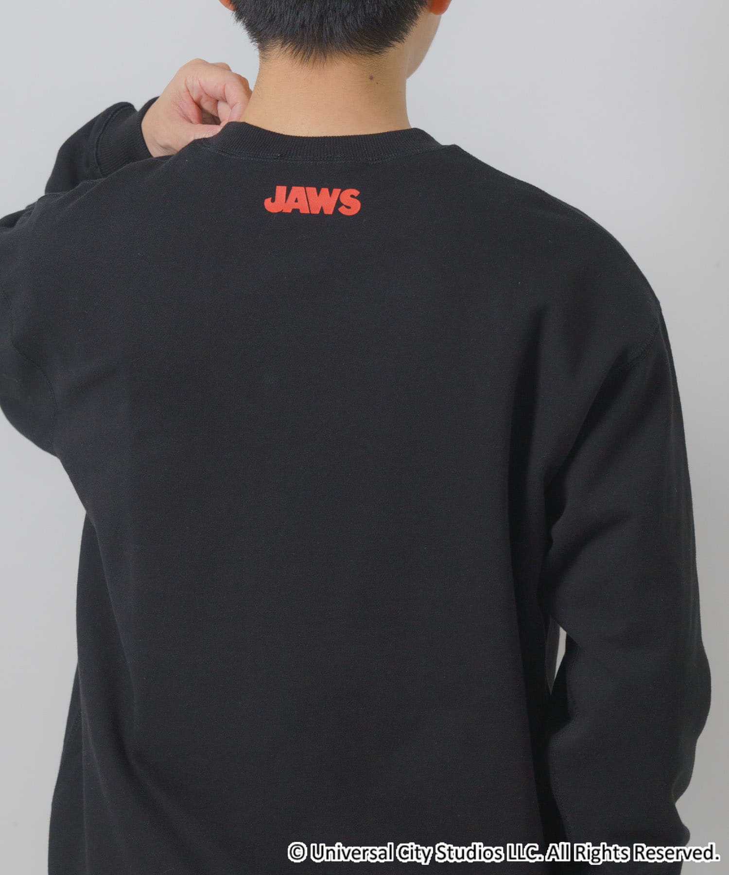 『別注』UNIVERSAL MOVIEスウェット JAWS BLK M