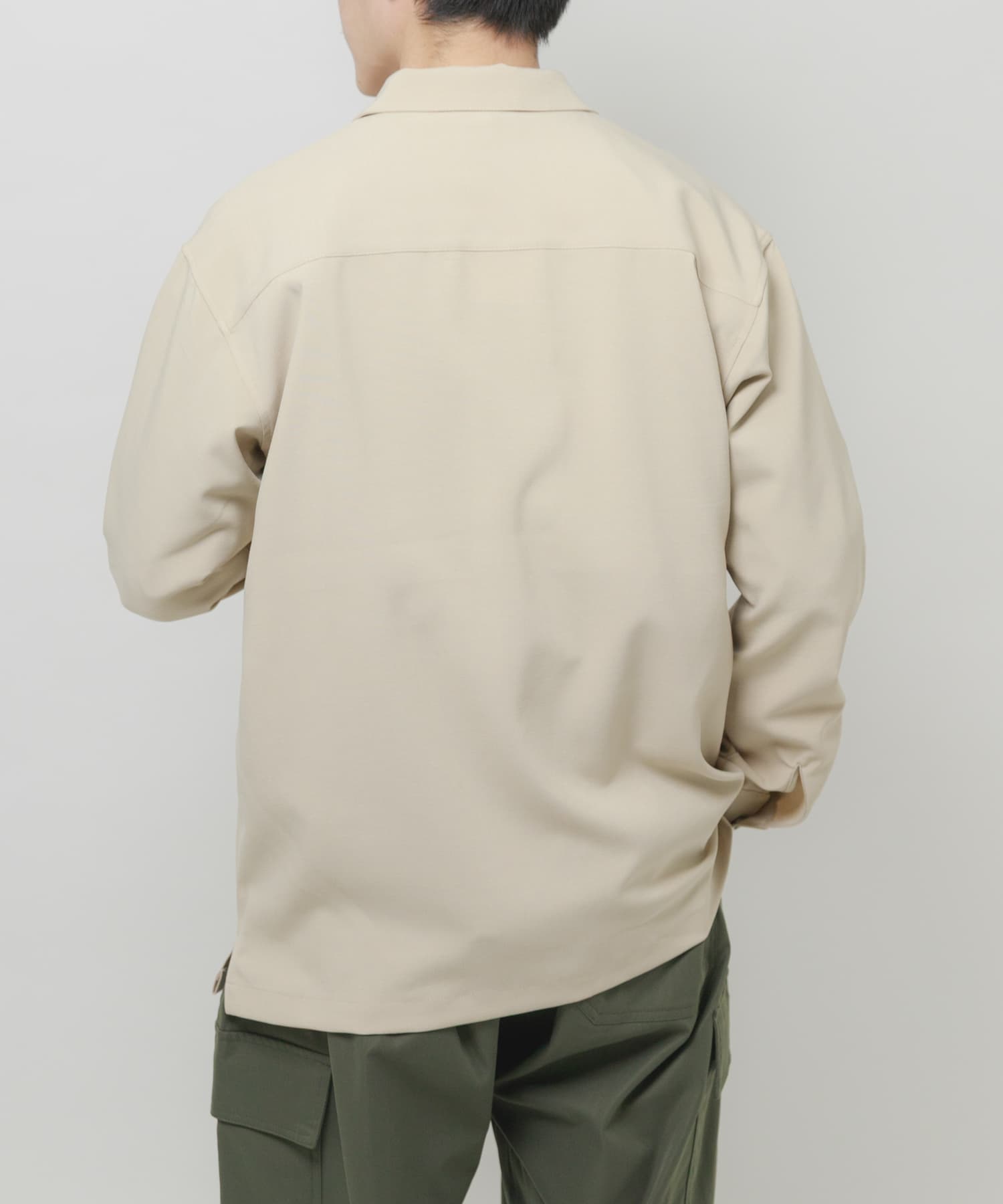 2way ストレッチロングスリーブスナップシャツ(M BLK): トップス