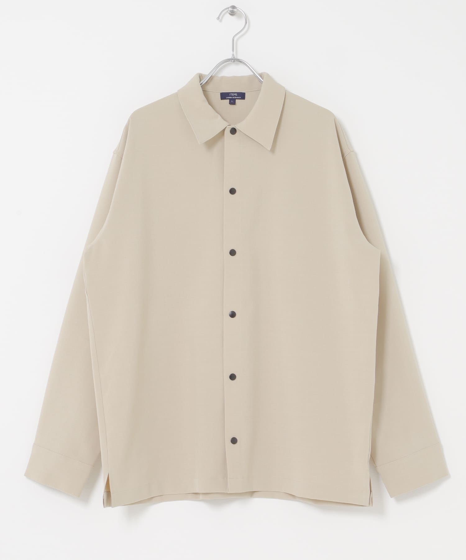 2way ストレッチロングスリーブスナップシャツ BEG M