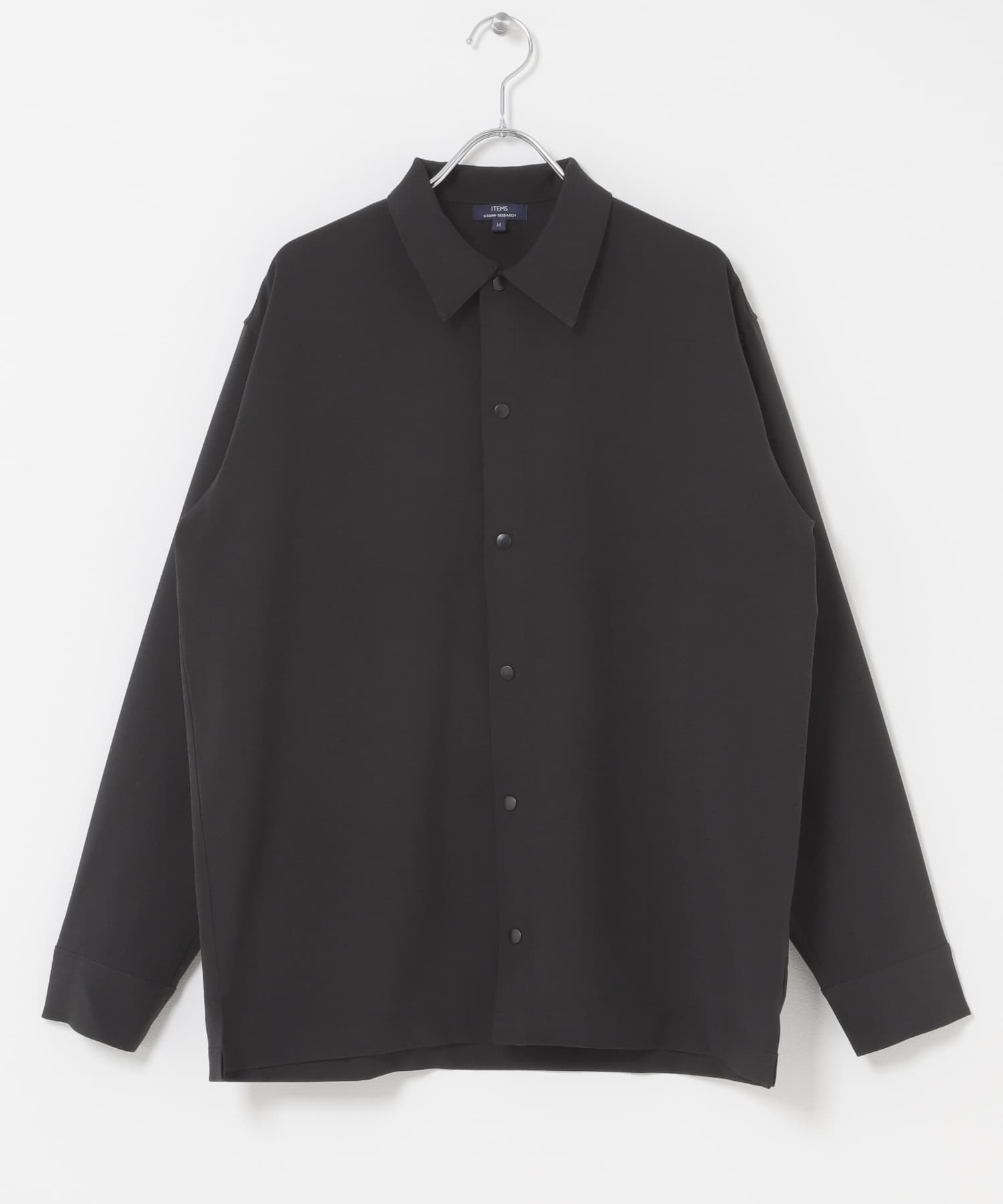 2way ストレッチロングスリーブスナップシャツ BLK M