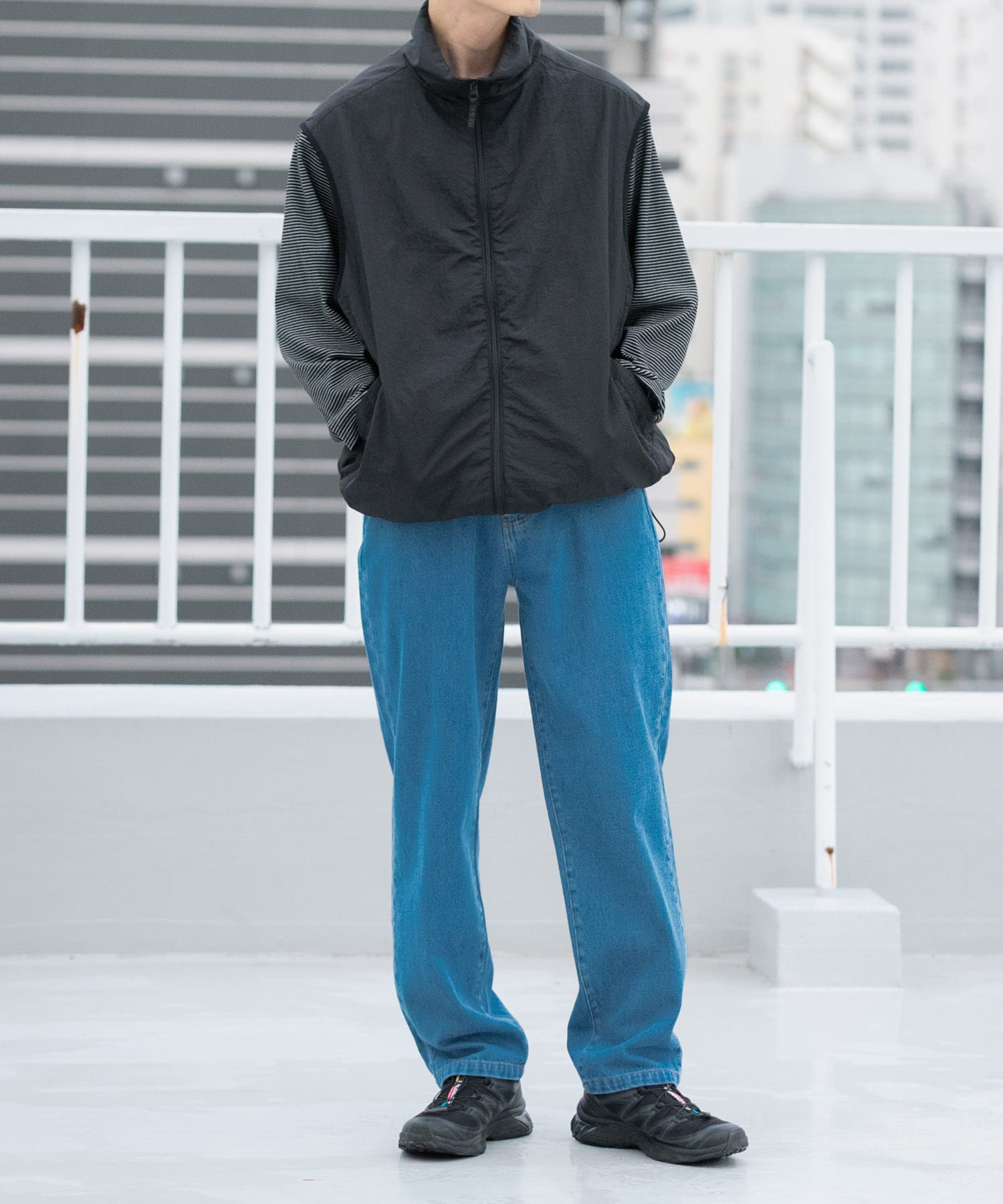 5-pocket DENIM PANTS BLU L