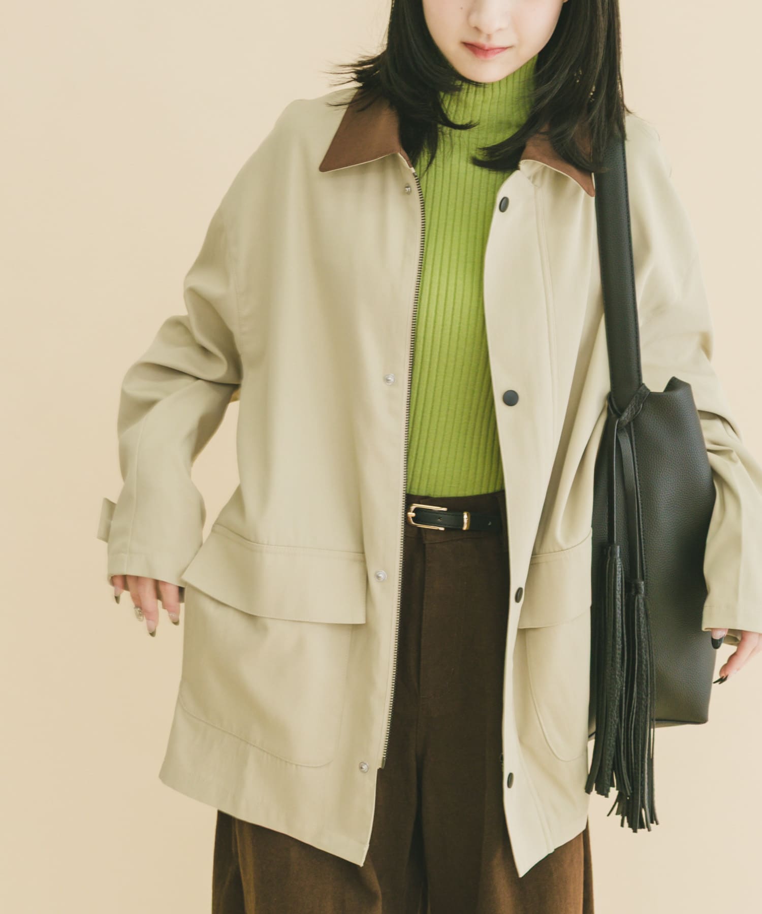 襟配色 ハンティングジャケット