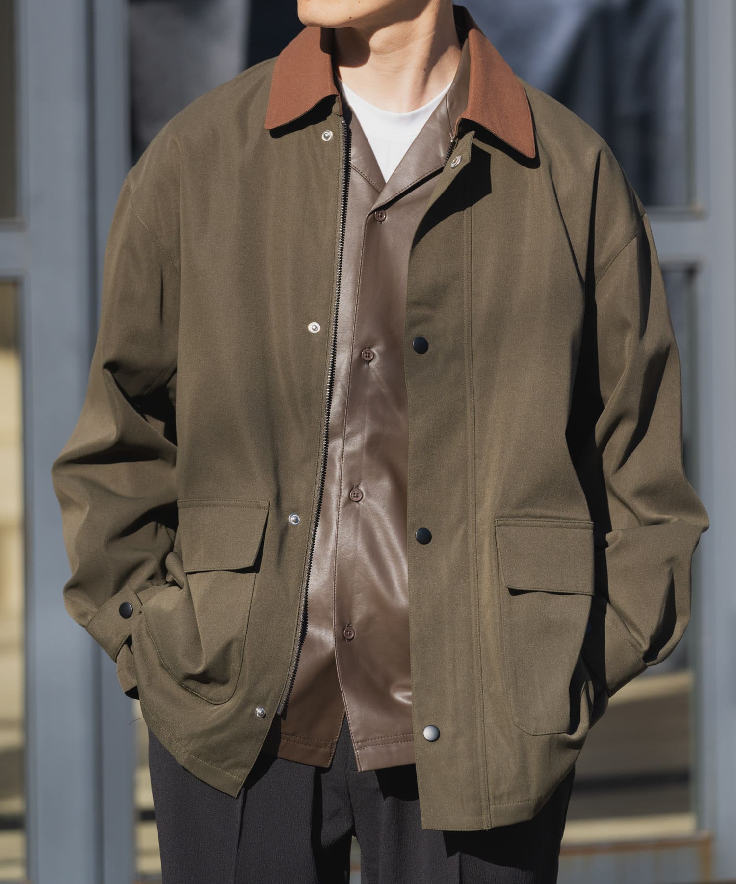 襟配色 ハンティングジャケット