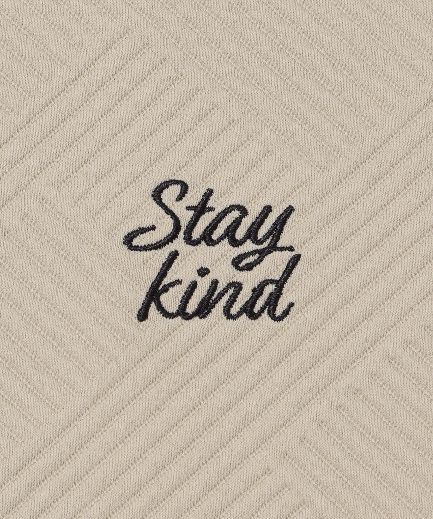 刺繍ジャカードロングスリーブカットソー BEG M