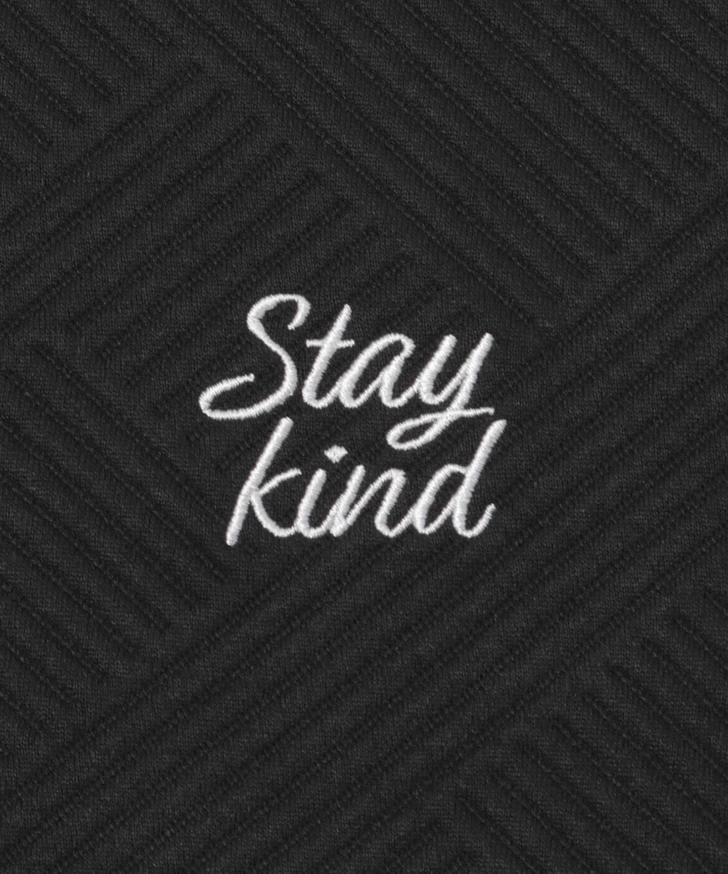 刺繍ジャカードロングスリーブカットソー BLK M