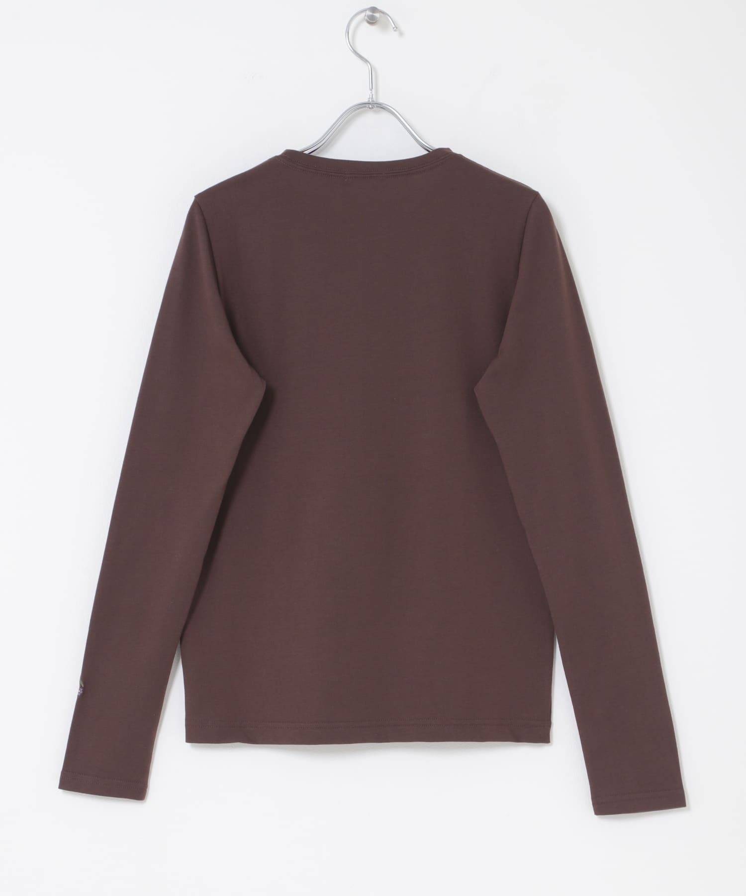 ワンポイント刺シュウロンTシャツ BRN Free